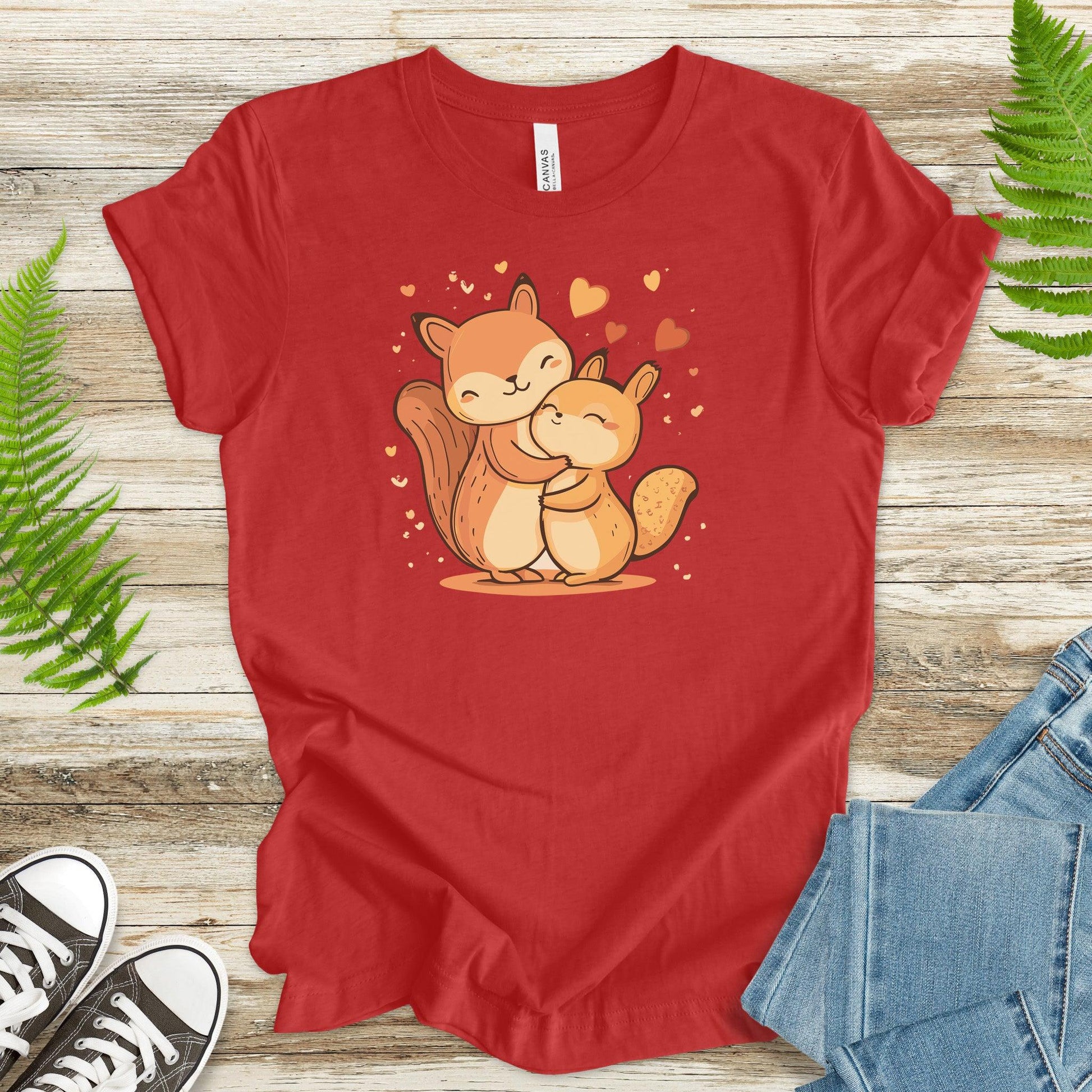 Squirrel Love – Cute Hugging Squirrels T-Shirt - TShirtree