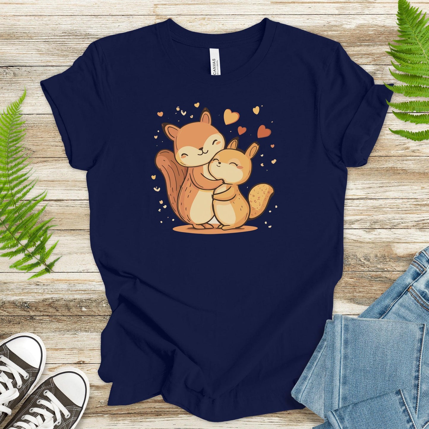 Squirrel Love – Cute Hugging Squirrels T-Shirt - TShirtree