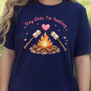 Stay Close I’m Toasting Cute Marshmallow Campfire T-Shirt