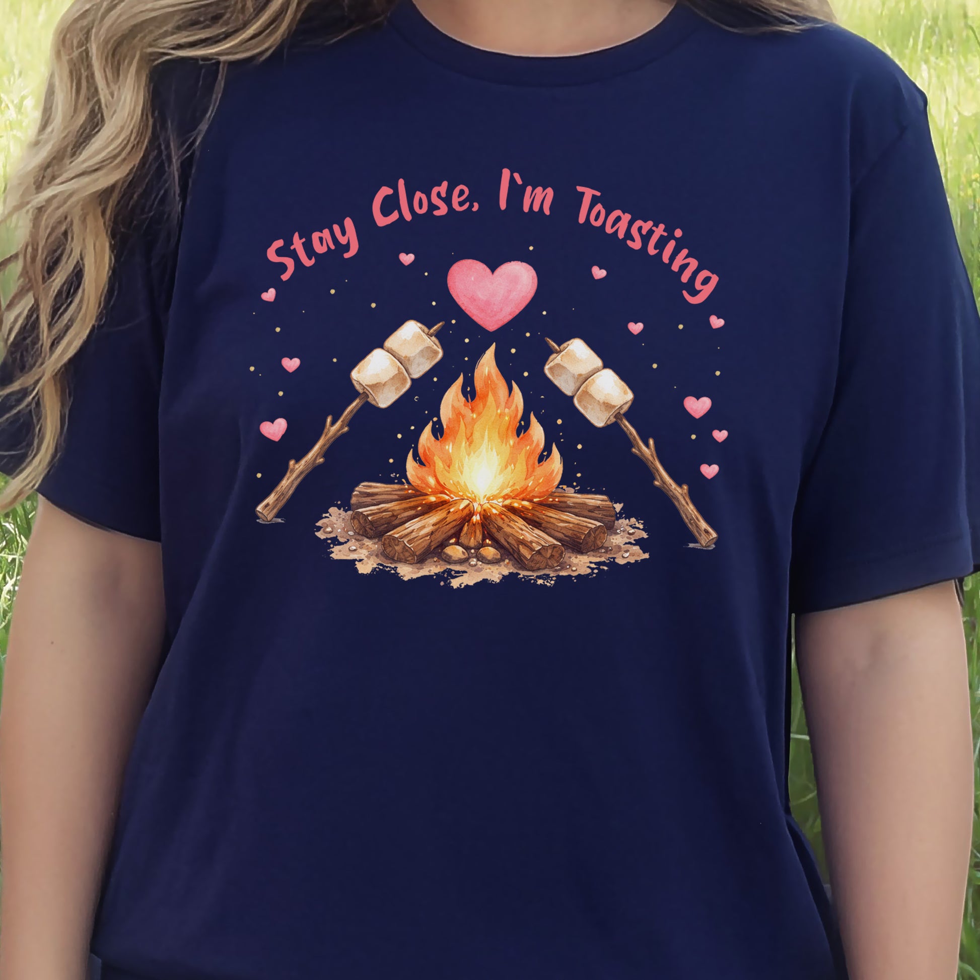 Stay Close I’m Toasting Cute Marshmallow Campfire T-Shirt