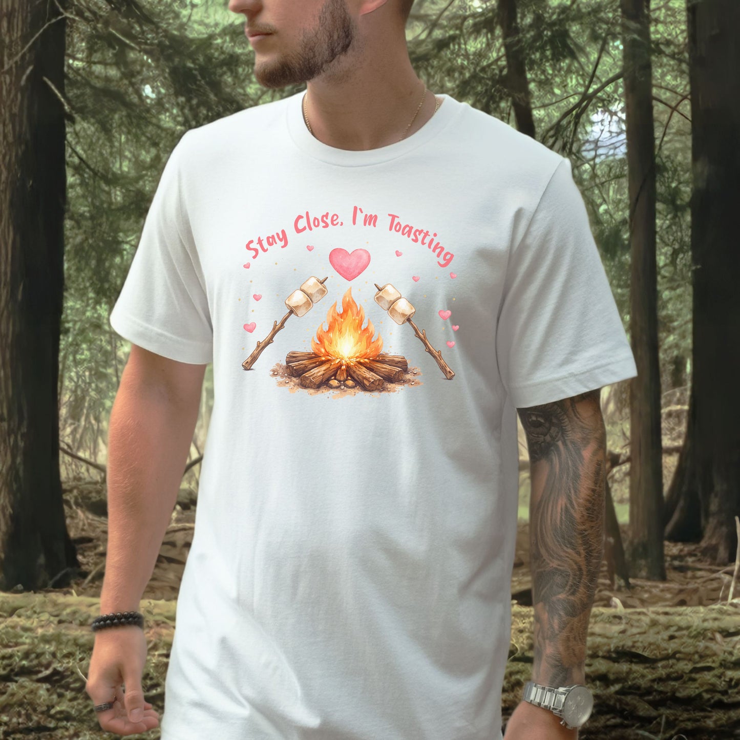 Stay Close I’m Toasting Cute Marshmallow Campfire T-Shirt
