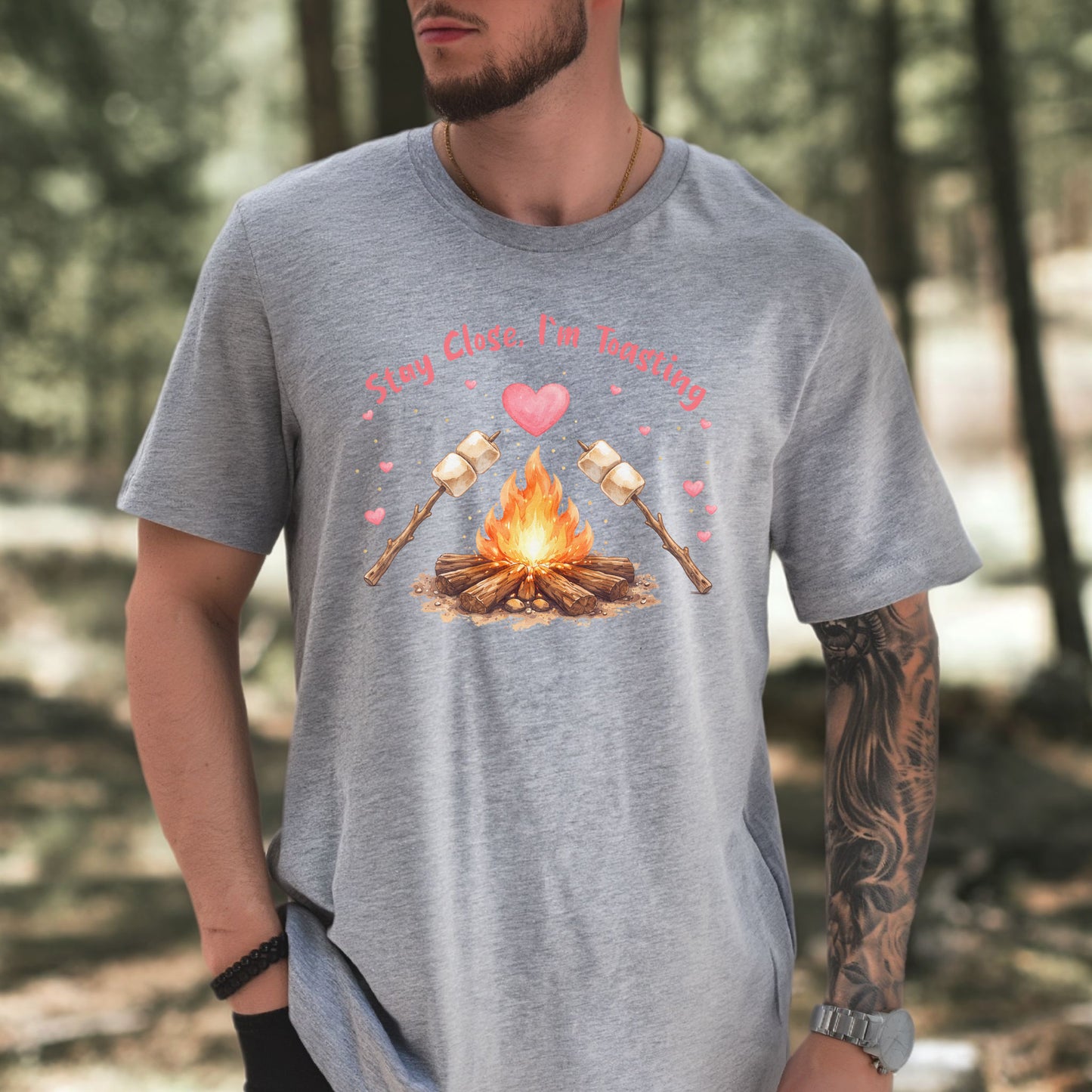 Stay Close I’m Toasting Cute Marshmallow Campfire T-Shirt