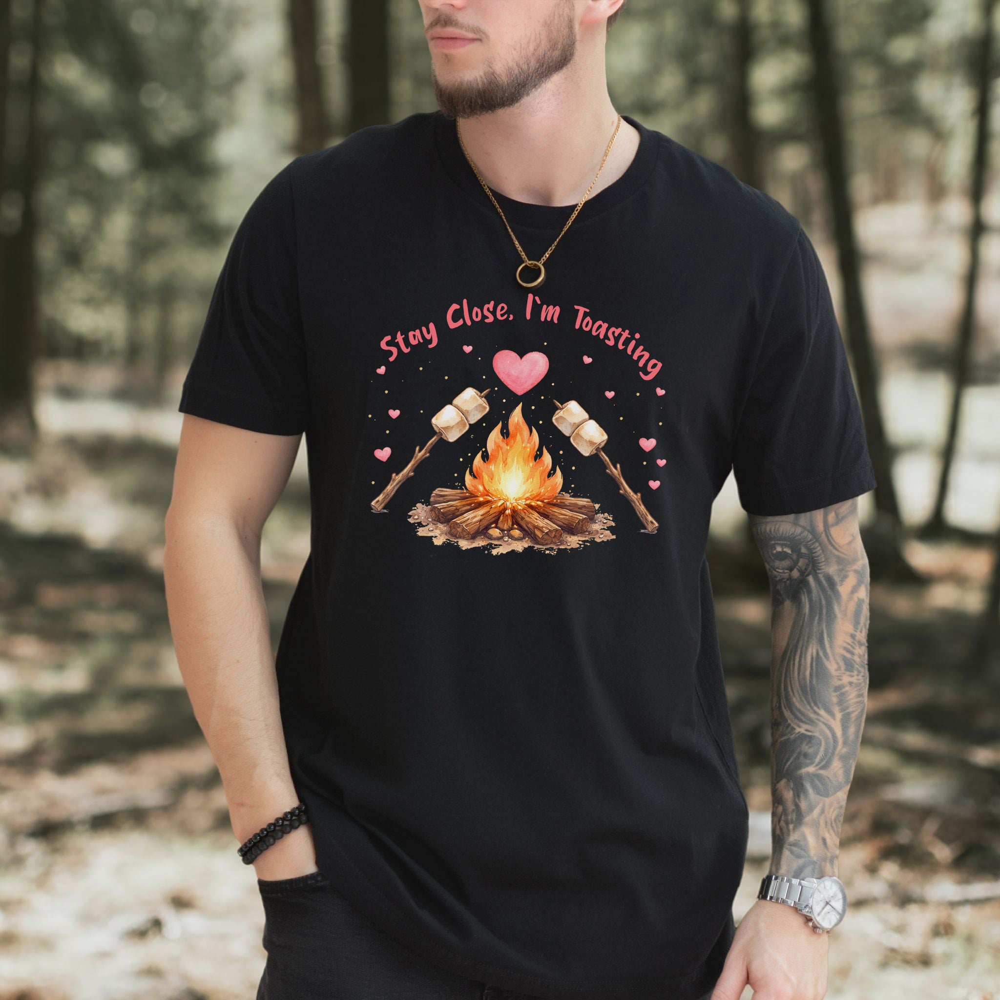 Stay Close I’m Toasting Cute Marshmallow Campfire T-Shirt