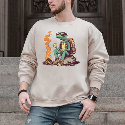 Campfire Chameleon Sweatshirt – Cozy Reptile Vibes for Chill Adventurers