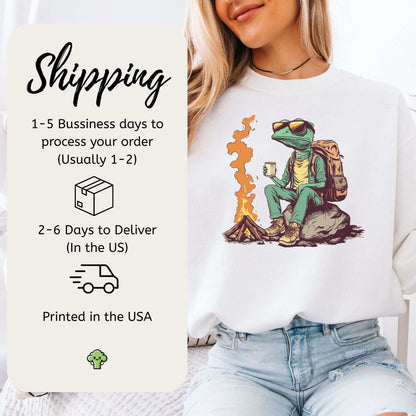 Campfire Chameleon Sweatshirt – Cozy Reptile Vibes for Chill Adventurers