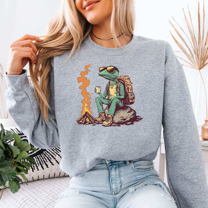Campfire Chameleon Sweatshirt – Cozy Reptile Vibes for Chill Adventurers