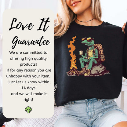 Campfire Chameleon Sweatshirt – Cozy Reptile Vibes for Chill Adventurers