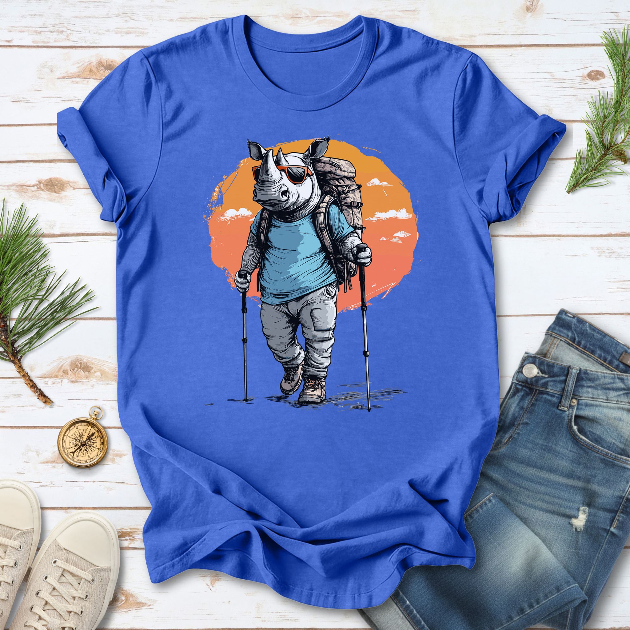 Sunset Hike with Rhino T-Shirt