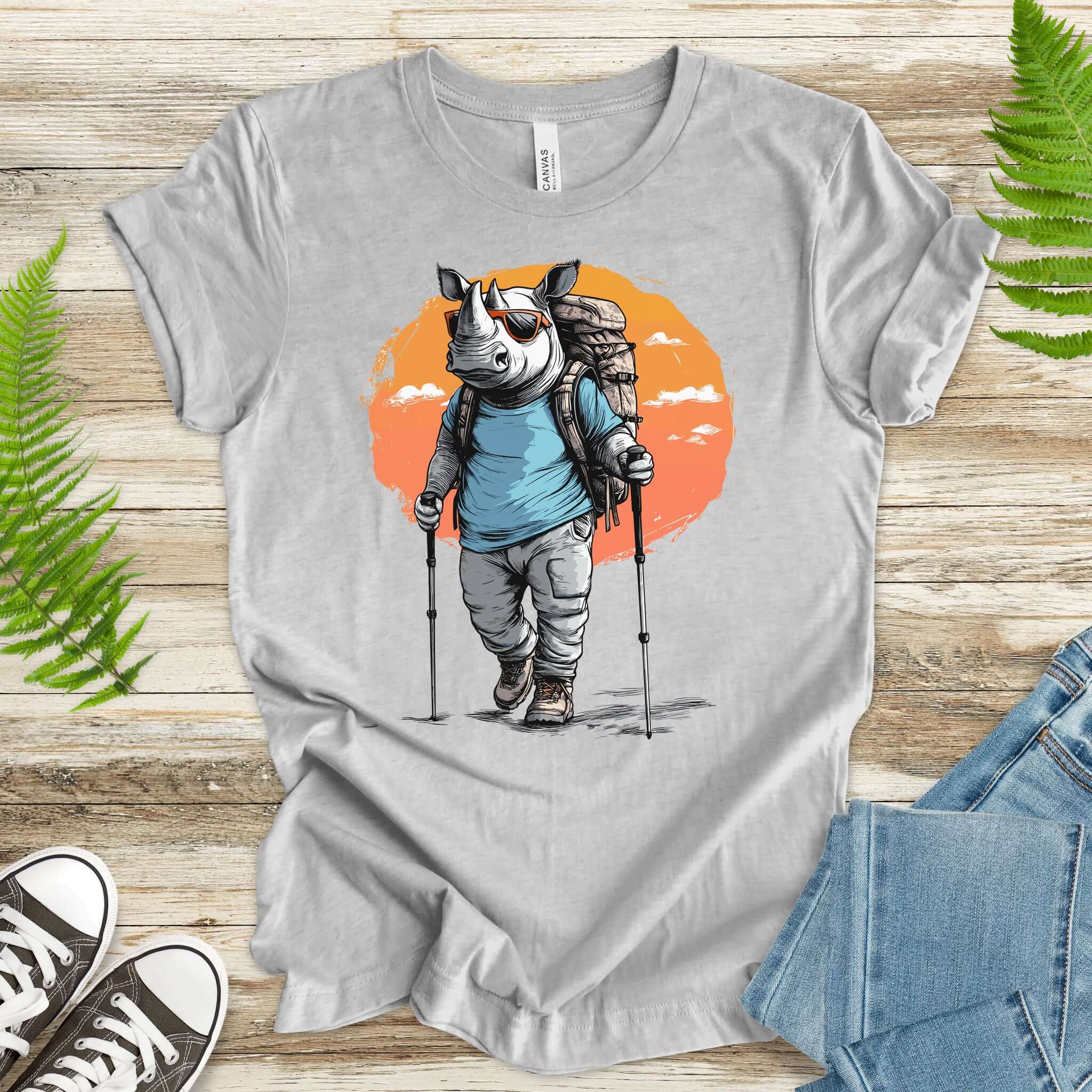Sunset Hike with Rhino T-Shirt