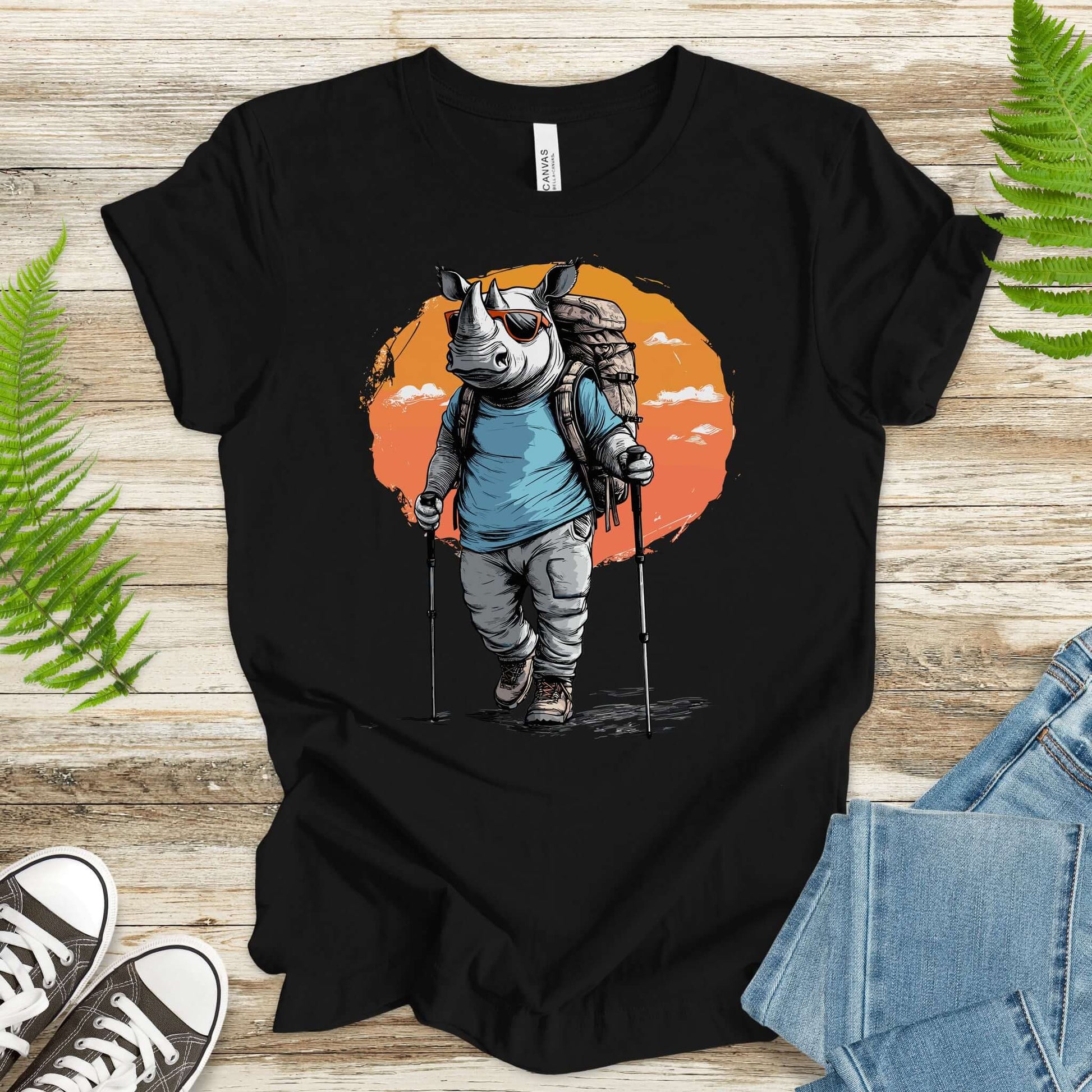 Sunset Hike with Rhino T-Shirt