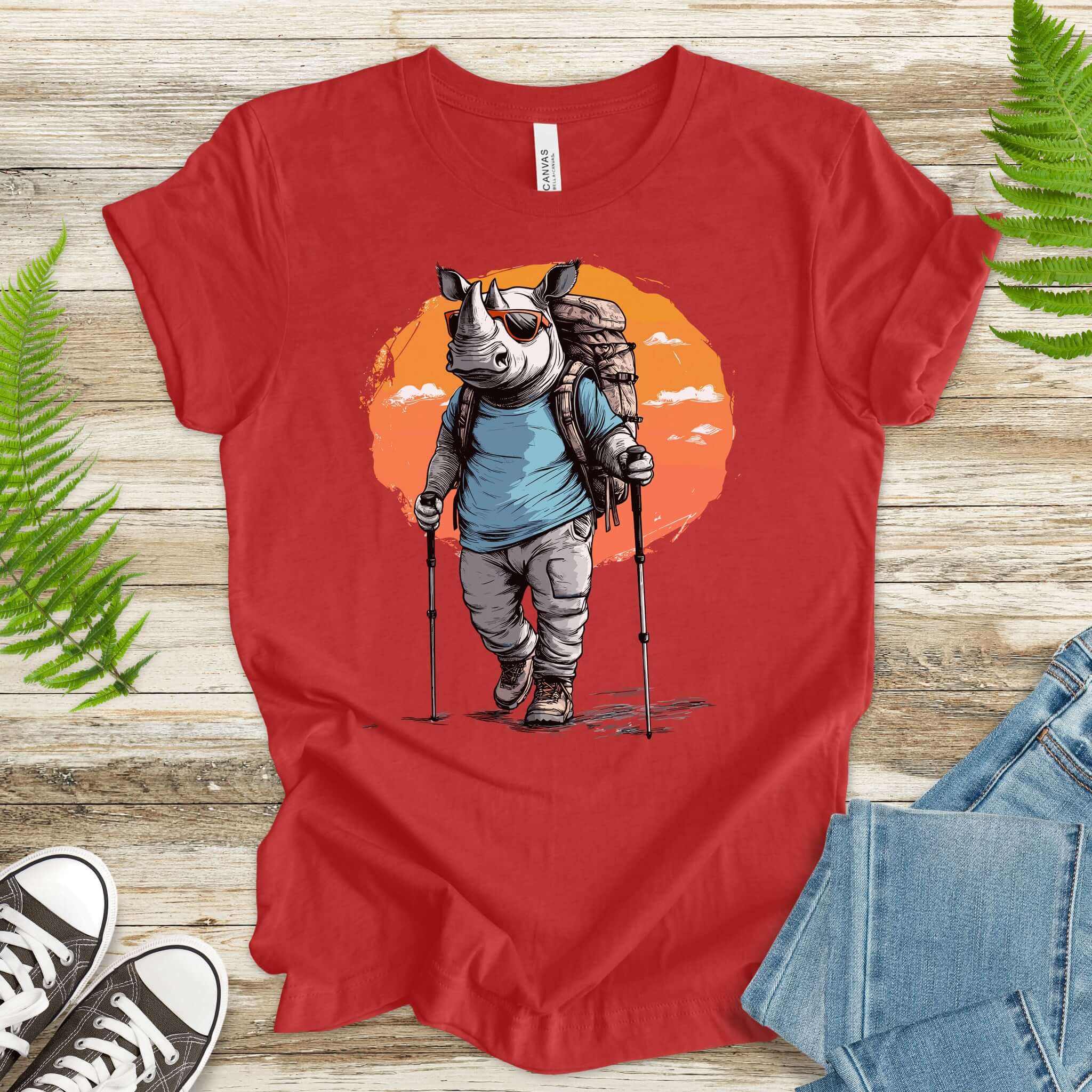 Sunset Hike with Rhino T-Shirt