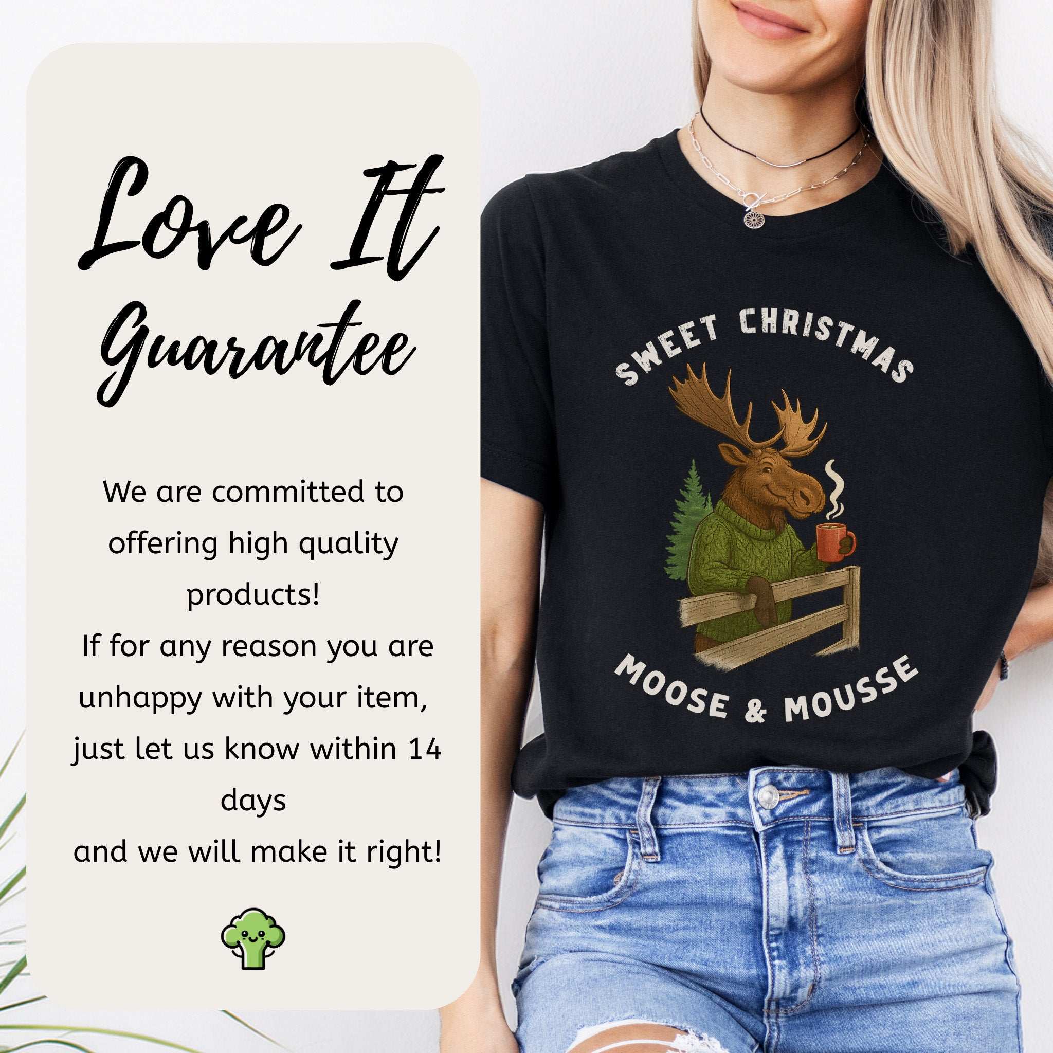 Sweet Christmas Moose T-Shirt – Funny Holiday Forest Gift Tee