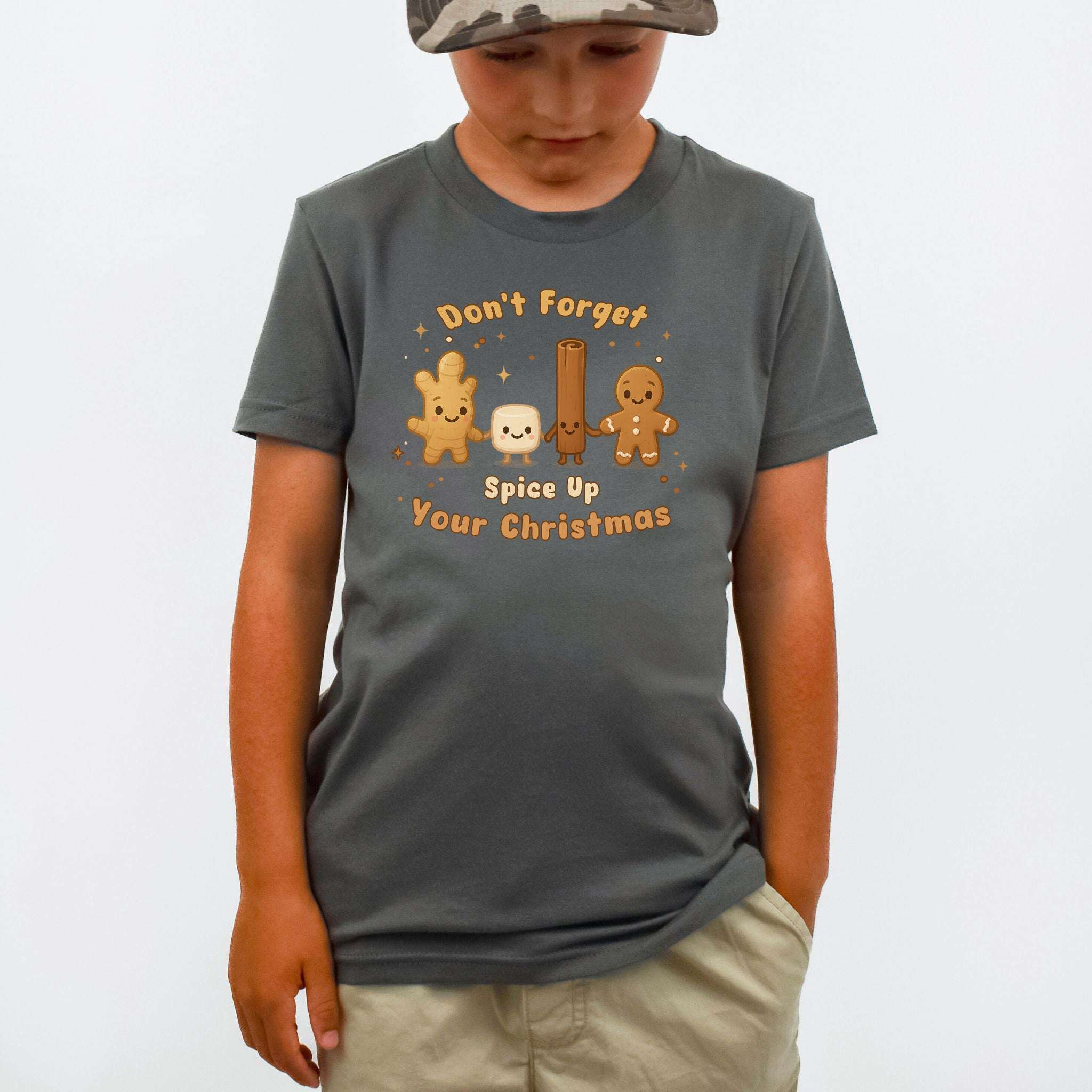 Sweet Holiday Squad Kids T-Shirt – Funny Gingerbread Spice Christmas Tee, Youth Tee