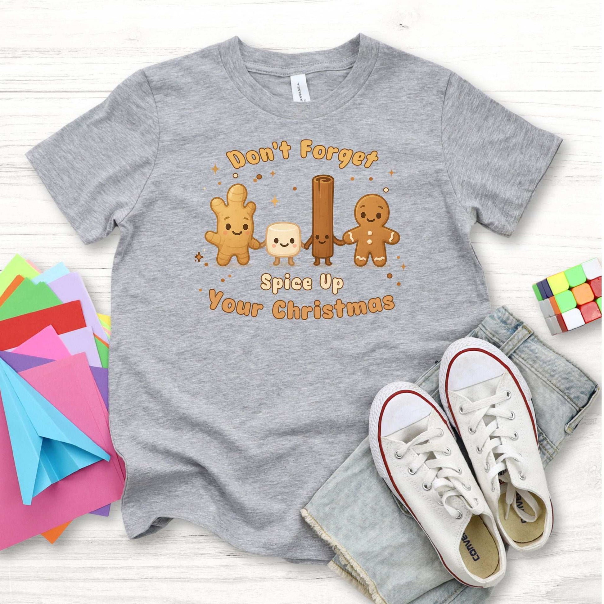 Sweet Holiday Squad Kids T-Shirt – Funny Gingerbread Spice Christmas Tee, Youth Tee