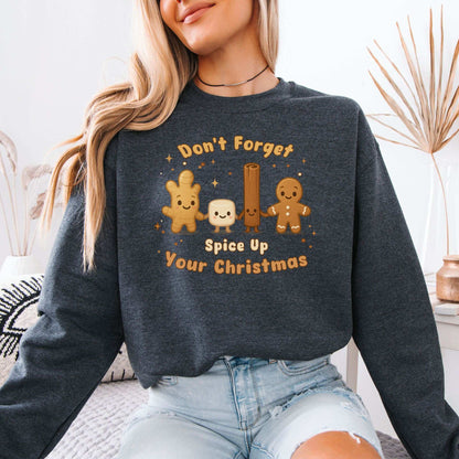 Spice Trio Holiday Sweatshirt – Funny Gingerbread & Marshmallow Gift