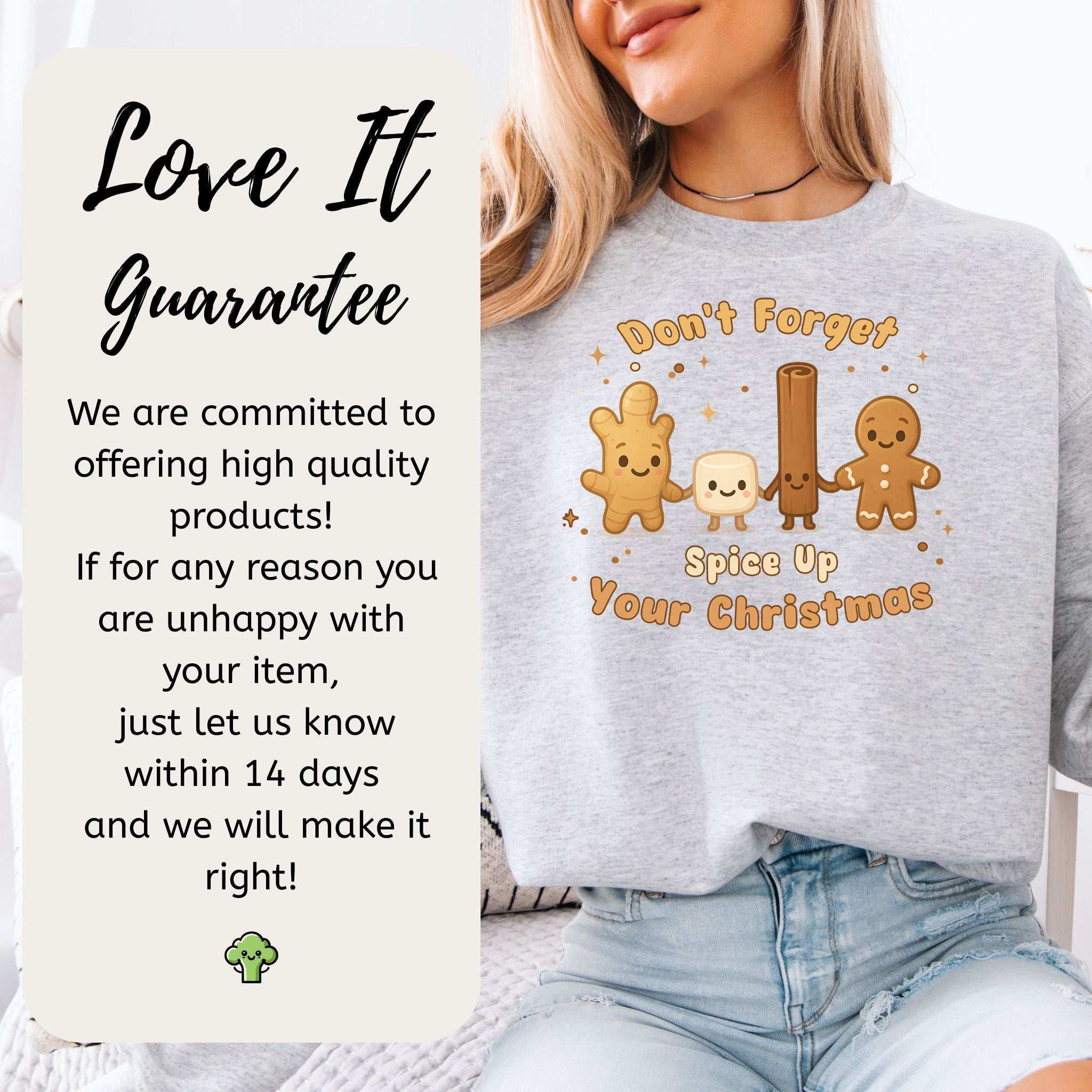 Spice Trio Holiday Sweatshirt – Funny Gingerbread & Marshmallow Gift