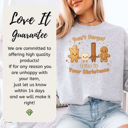 Spice Trio Holiday Sweatshirt – Funny Gingerbread & Marshmallow Gift