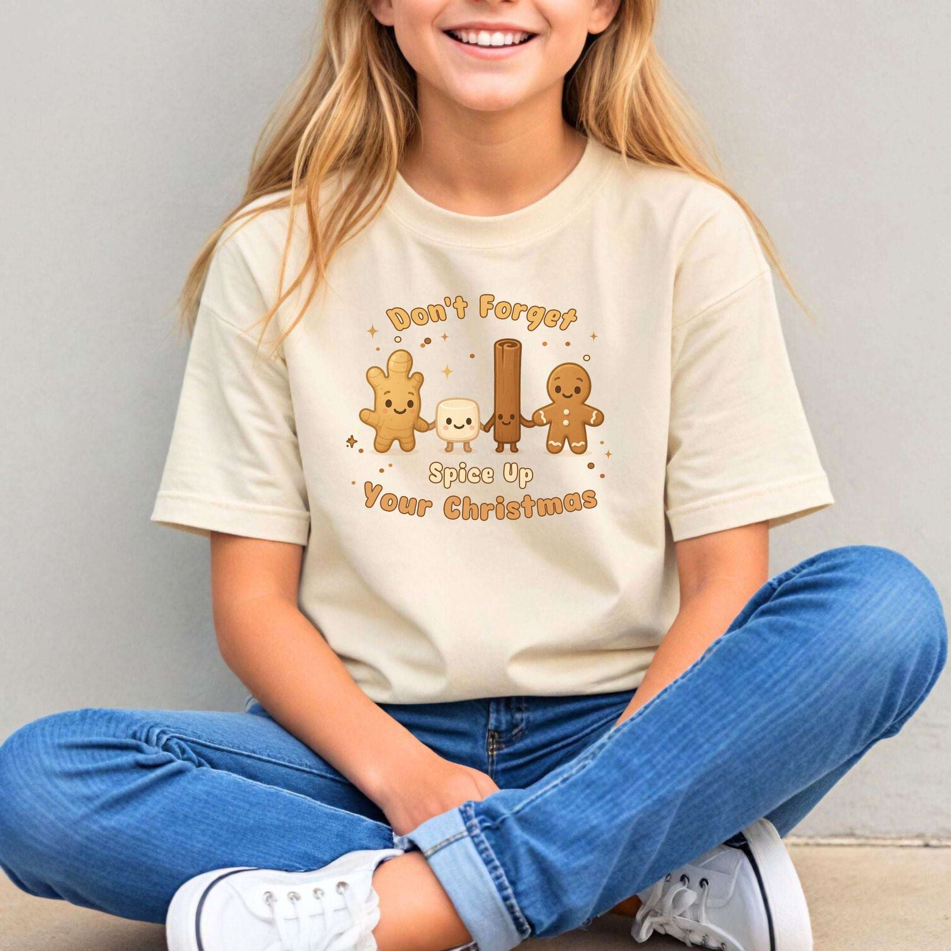 Sweet Holiday Squad Kids T-Shirt – Funny Gingerbread Spice Christmas Tee, Youth Tee
