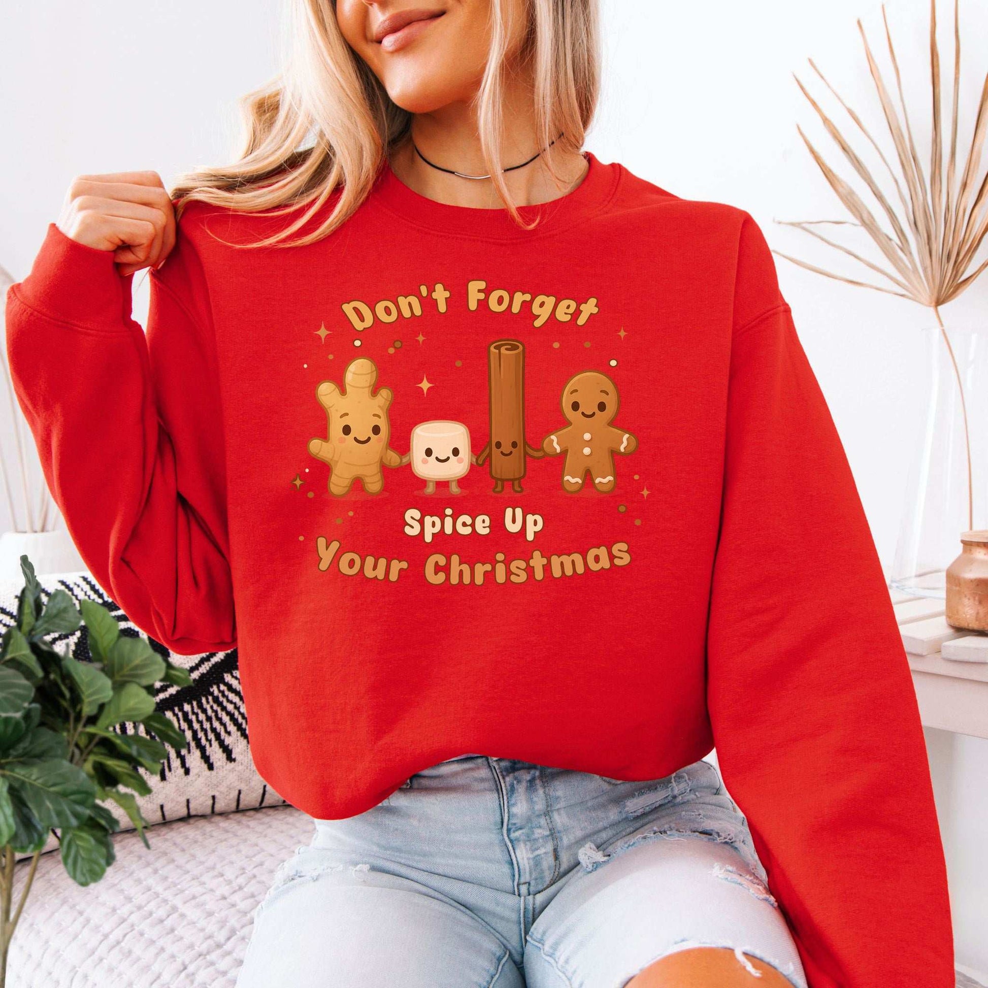 Spice Trio Holiday Sweatshirt – Funny Gingerbread & Marshmallow Gift