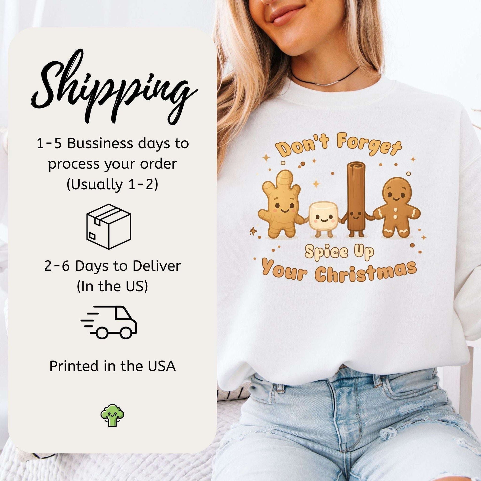 Spice Trio Holiday Sweatshirt – Funny Gingerbread & Marshmallow Gift