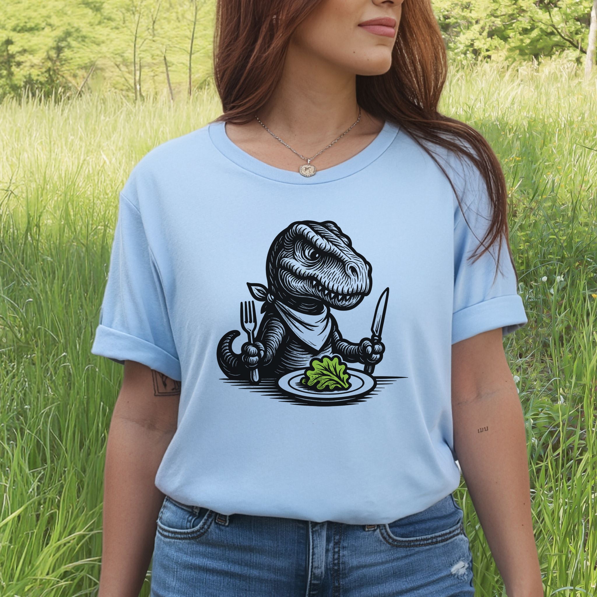 T-Rex Salad T-Shirt – Funny Dinosaur Vegan Gift Tee