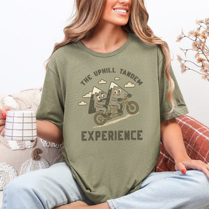 The Uphill Tandem Experience Mountain Cycling T-Shirt