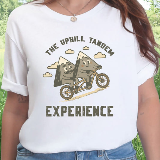 The Uphill Tandem Experience Mountain Cycling T-Shirt