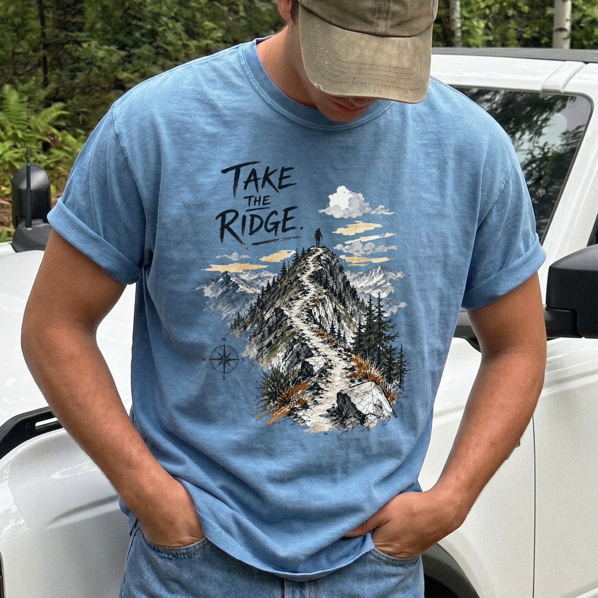 Take the Ridge Comfort Colors Shirt – Mountain Summit Hiking T-Shirt