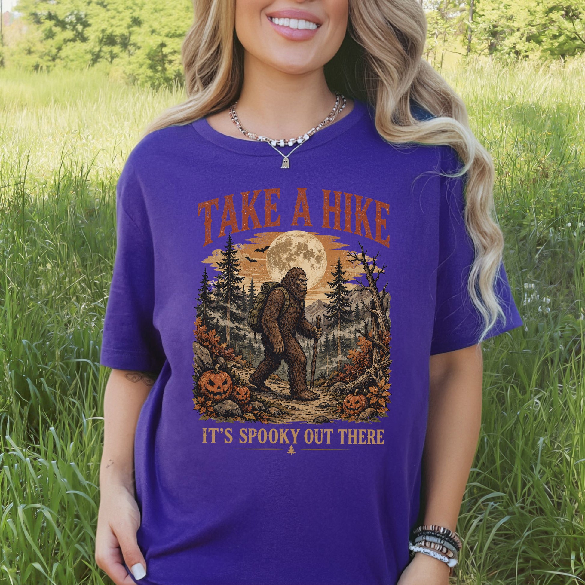 Take a Hike It’s Spooky Out There Sasquatch Halloween T-Shirt