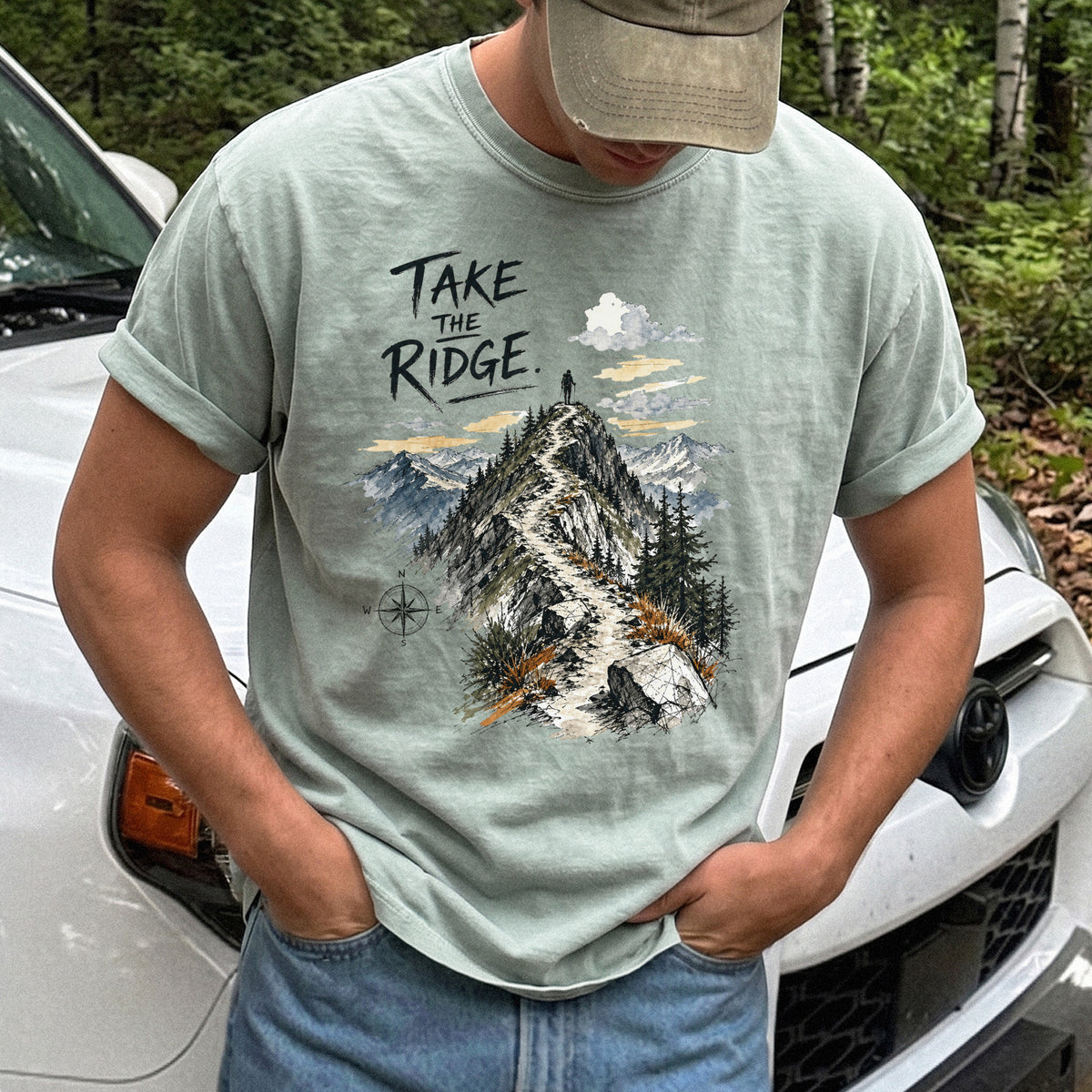 Take the Ridge Comfort Colors Shirt – Mountain Summit Hiking T-Shirt