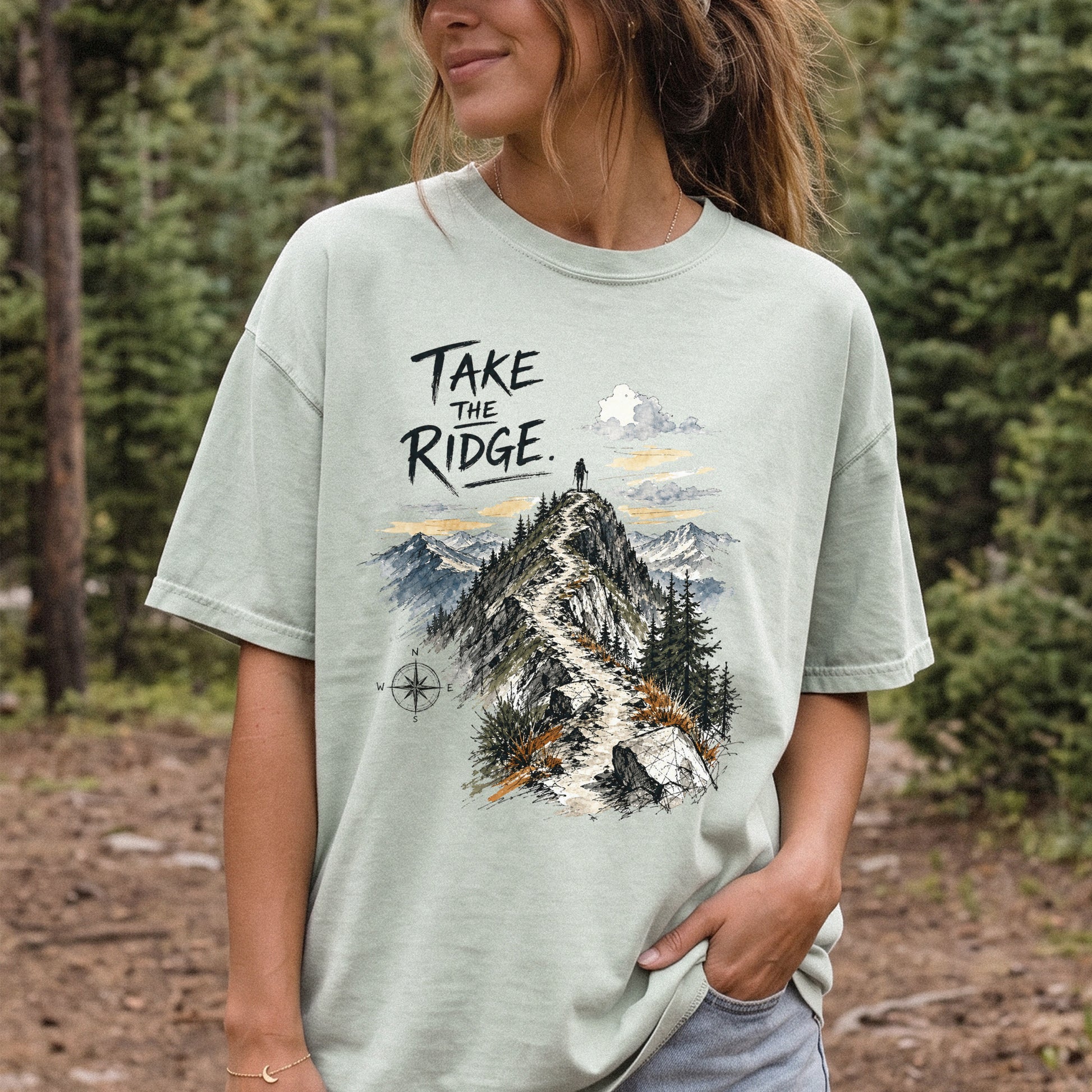 Take the Ridge Comfort Colors Shirt – Mountain Summit Hiking T-Shirt