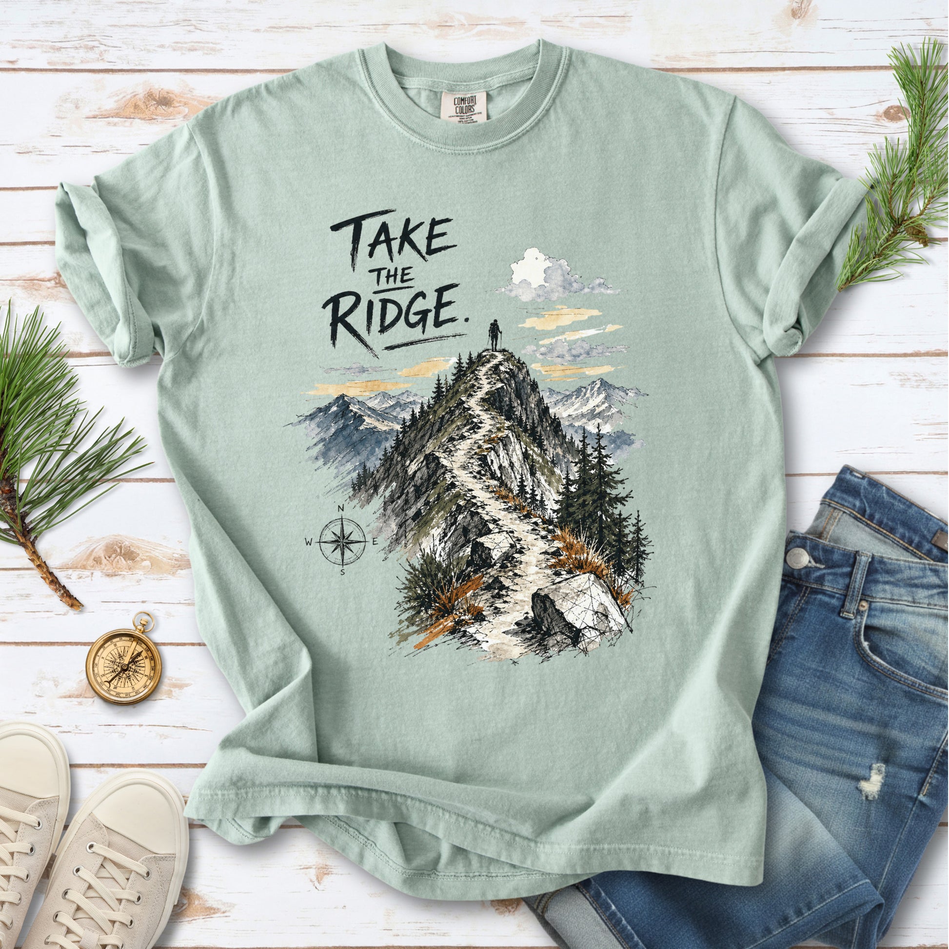 Take the Ridge Comfort Colors Shirt – Mountain Summit Hiking T-Shirt