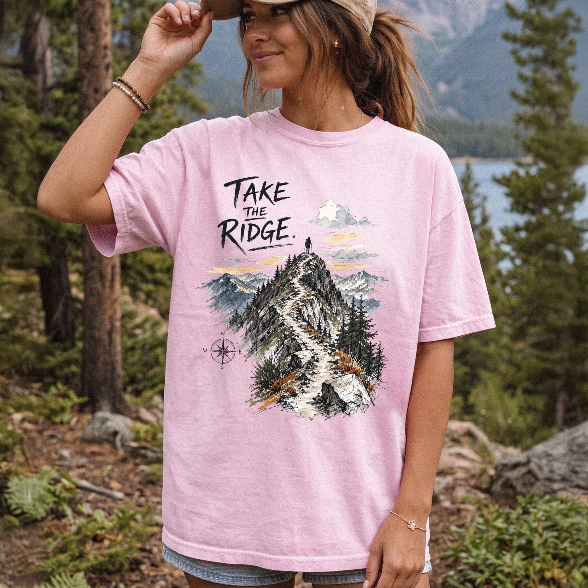 Take the Ridge Comfort Colors Shirt – Mountain Summit Hiking T-Shirt