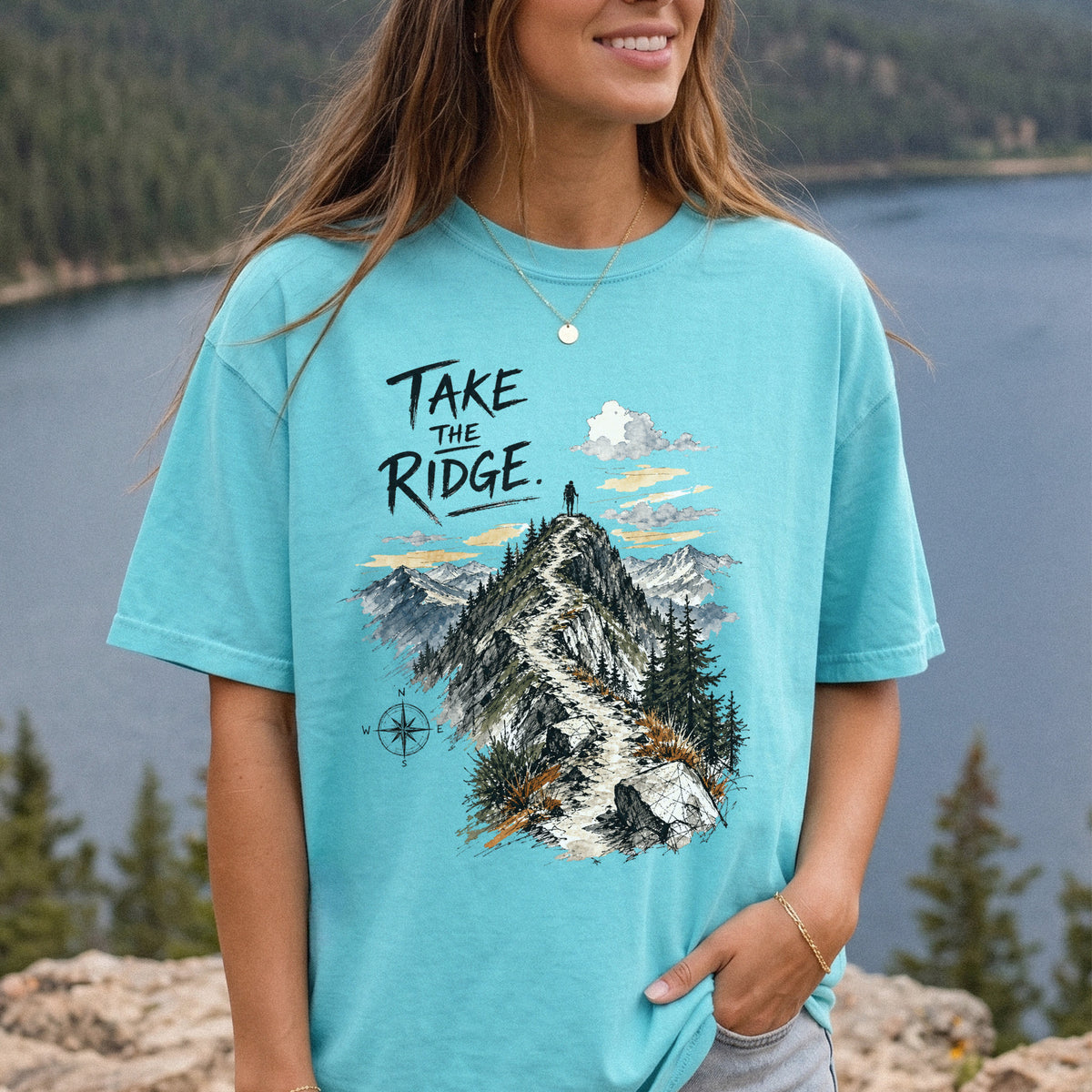 Take the Ridge Comfort Colors Shirt – Mountain Summit Hiking T-Shirt