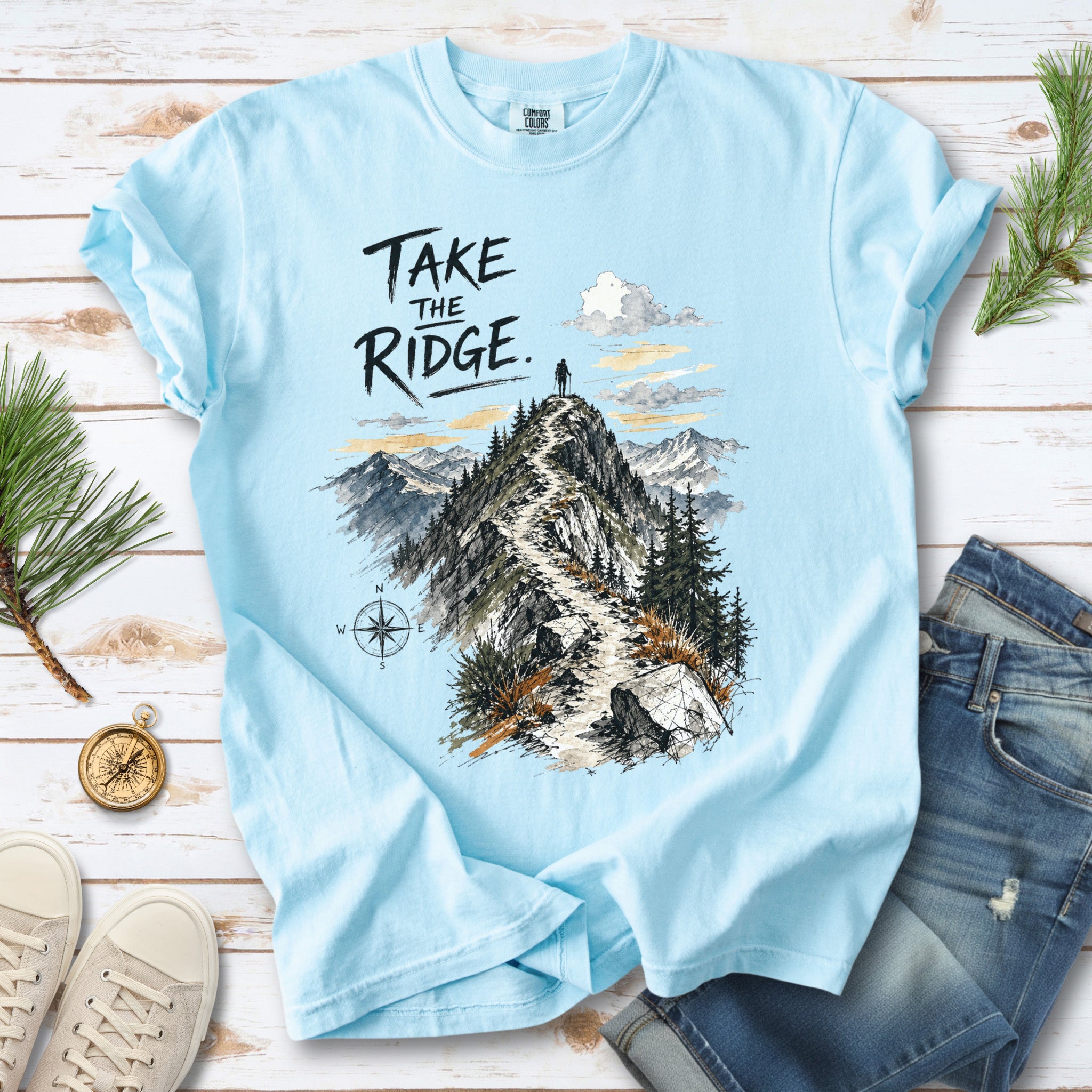 Take the Ridge Comfort Colors Shirt – Mountain Summit Hiking T-Shirt