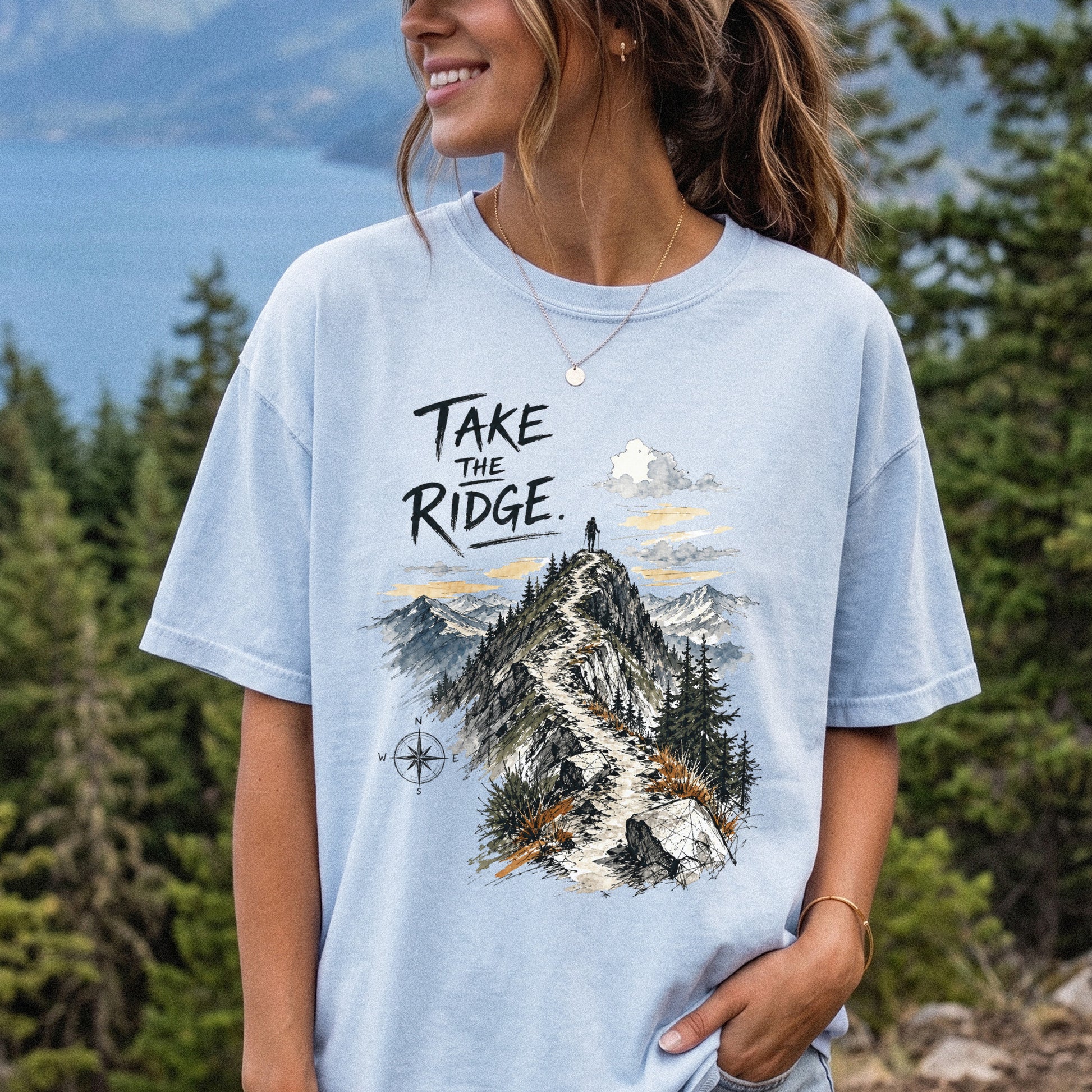 Take the Ridge Comfort Colors Shirt – Mountain Summit Hiking T-Shirt