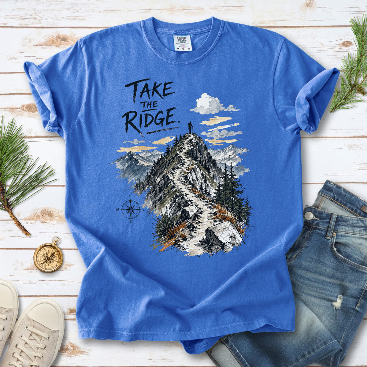Take the Ridge Comfort Colors Shirt – Mountain Summit Hiking T-Shirt