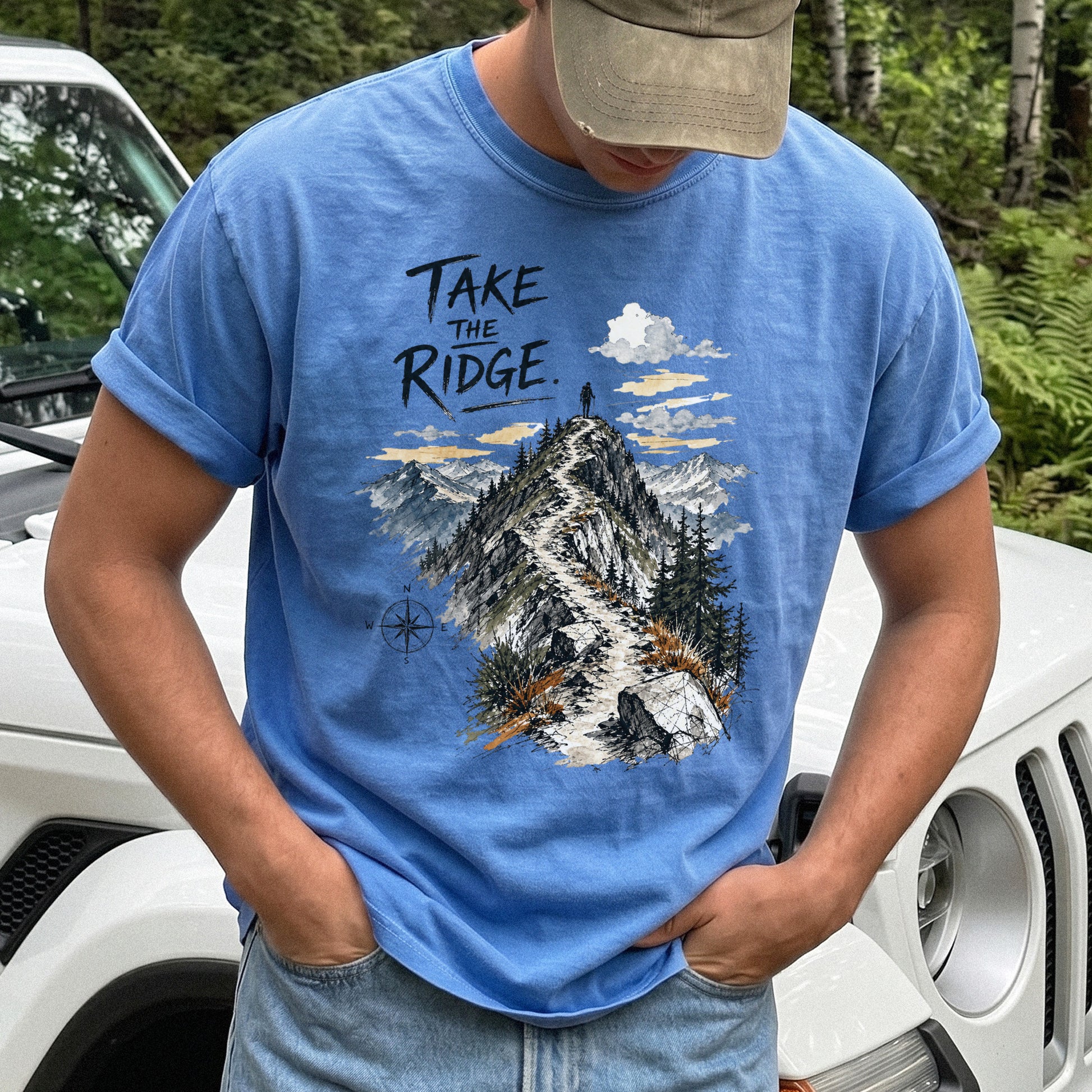 Take the Ridge Comfort Colors Shirt – Mountain Summit Hiking T-Shirt