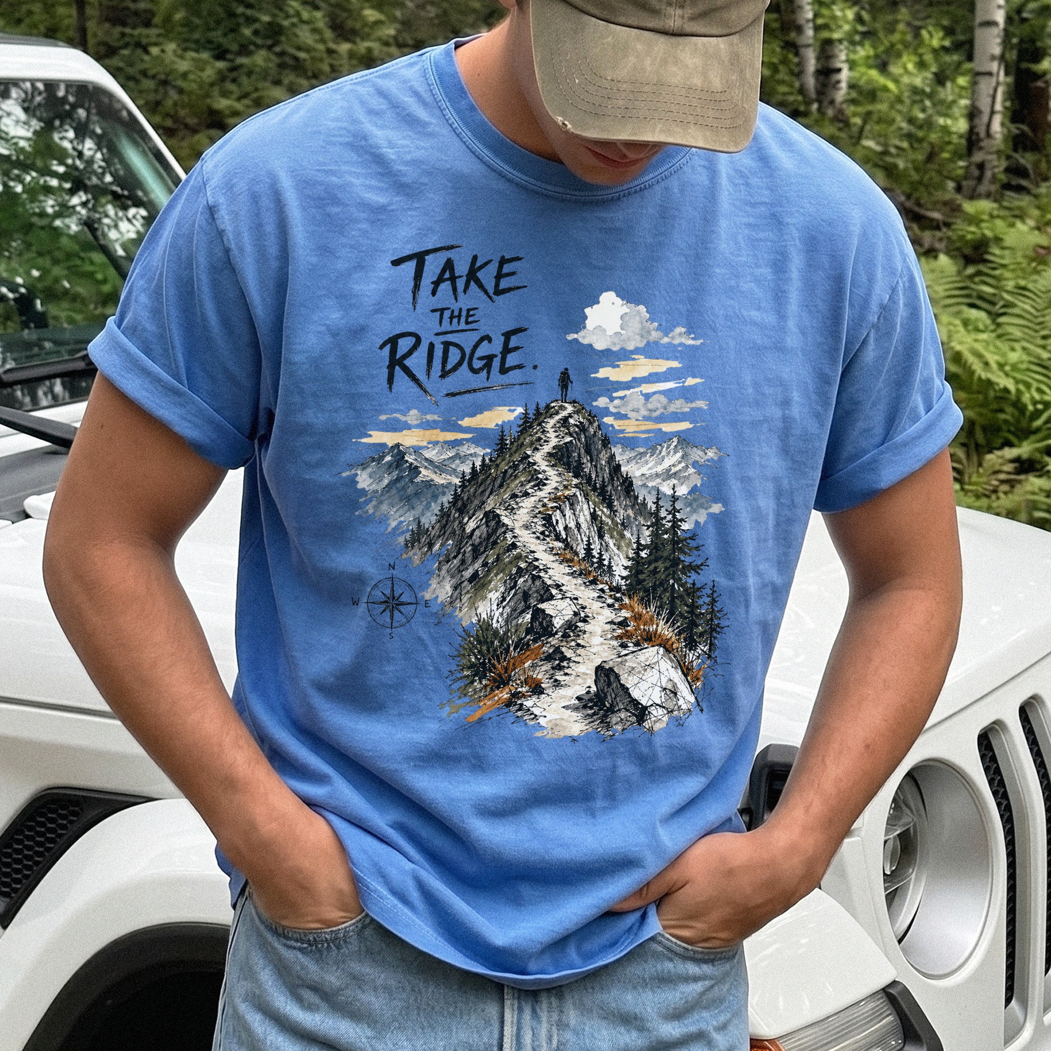 Take the Ridge Comfort Colors Shirt – Mountain Summit Hiking T-Shirt