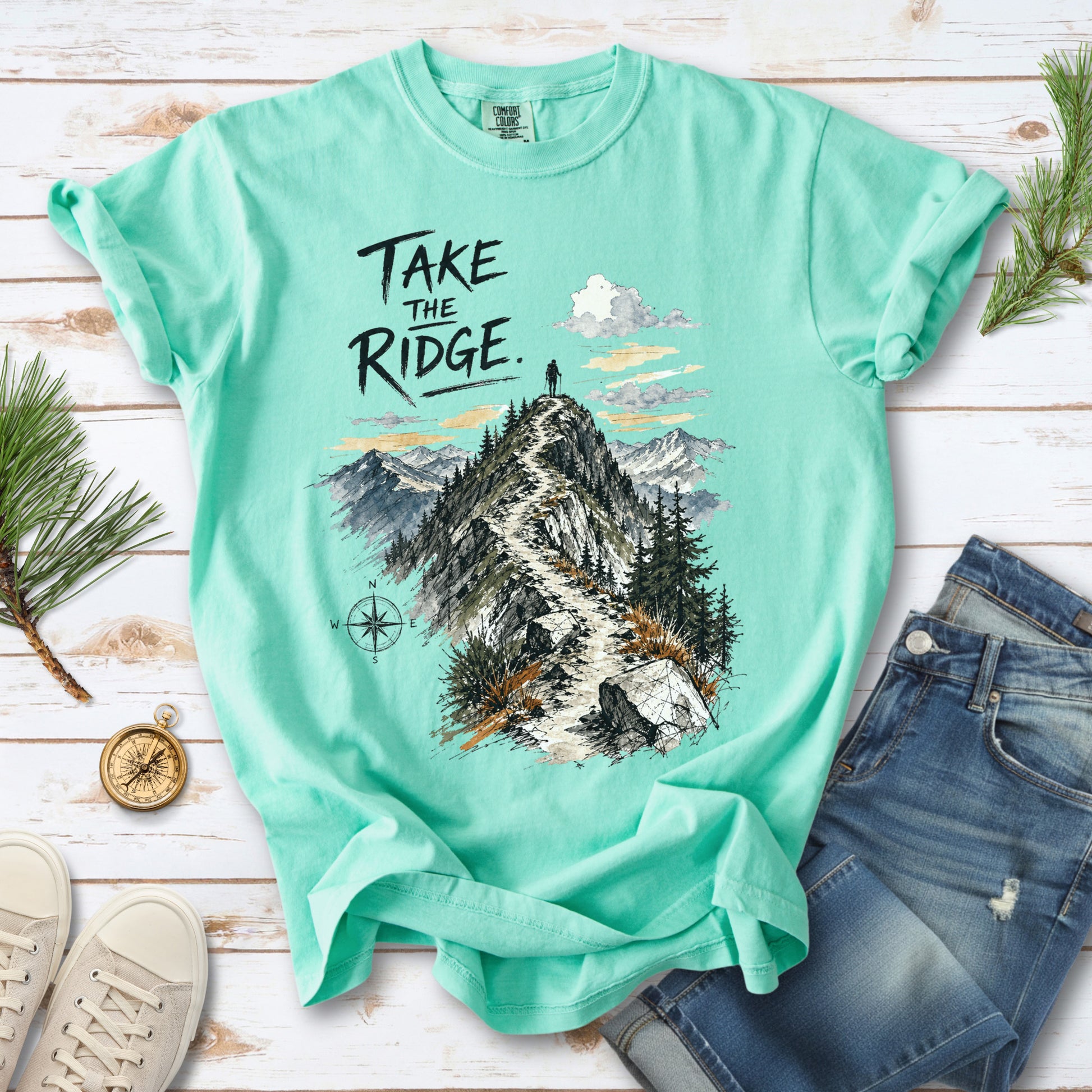 Take the Ridge Comfort Colors Shirt – Mountain Summit Hiking T-Shirt