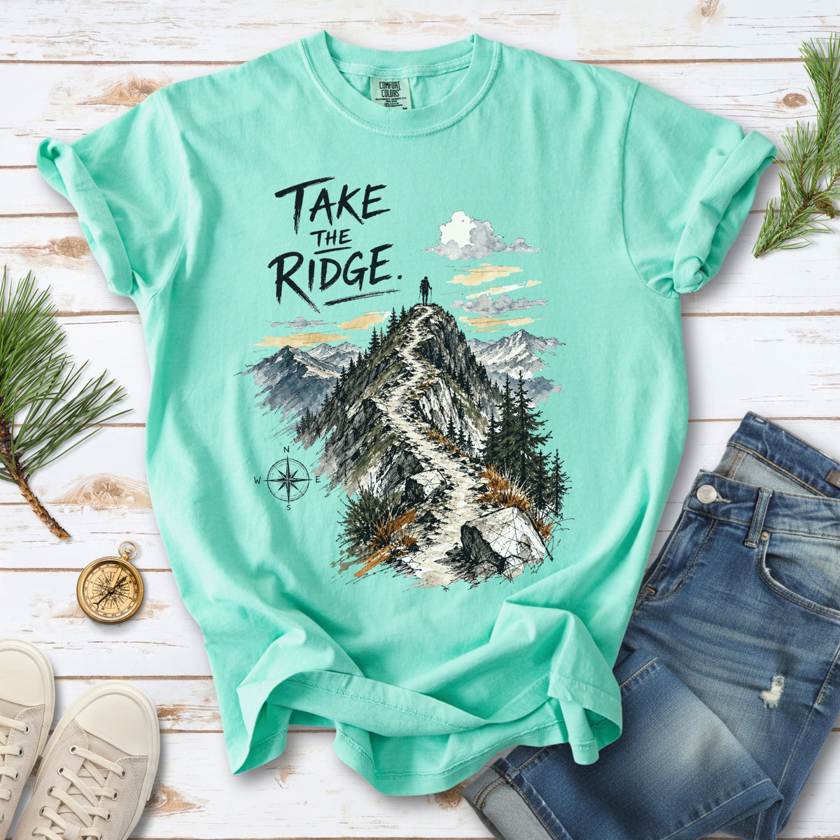 Take the Ridge Comfort Colors Shirt – Mountain Summit Hiking T-Shirt