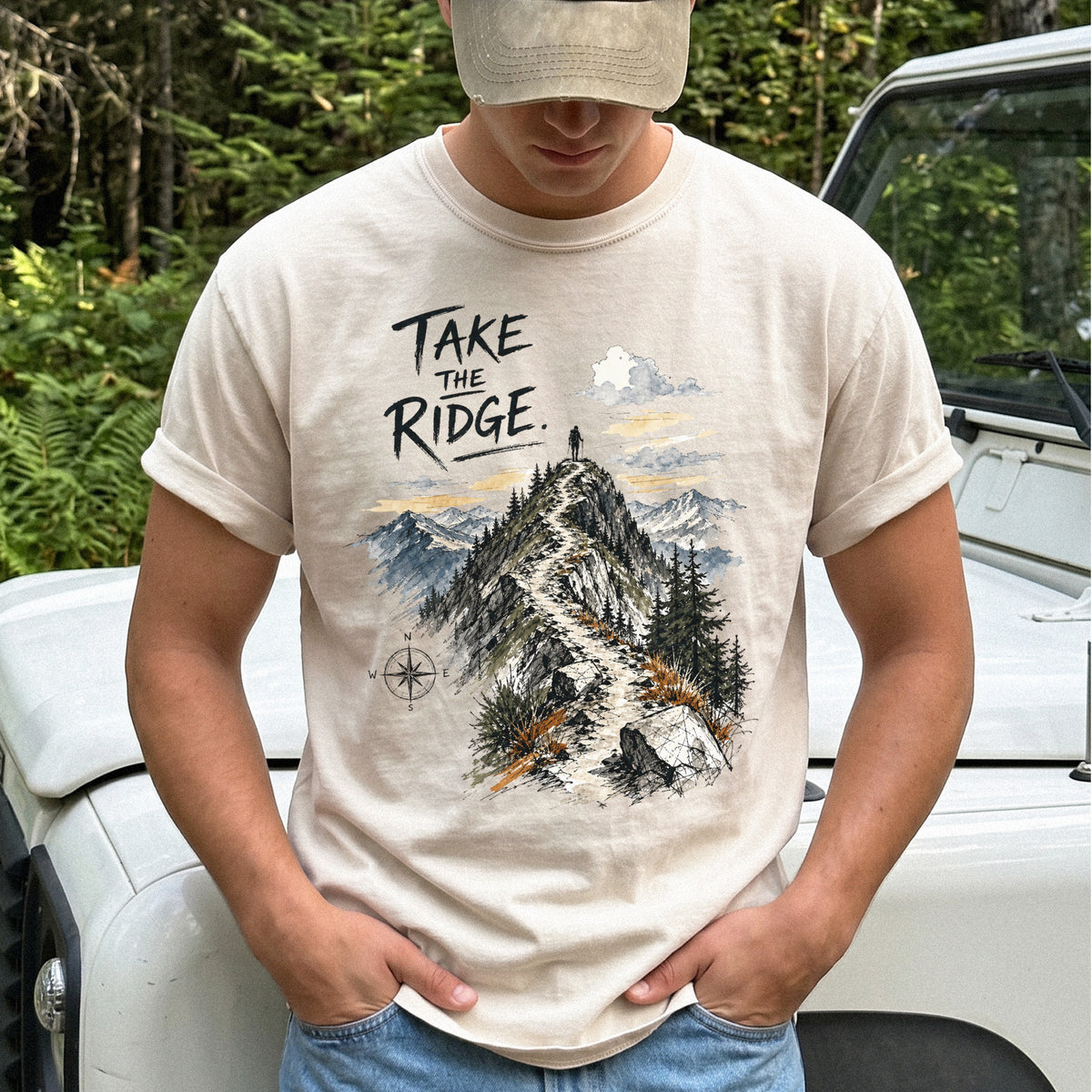 Take the Ridge Comfort Colors Shirt – Mountain Summit Hiking T-Shirt