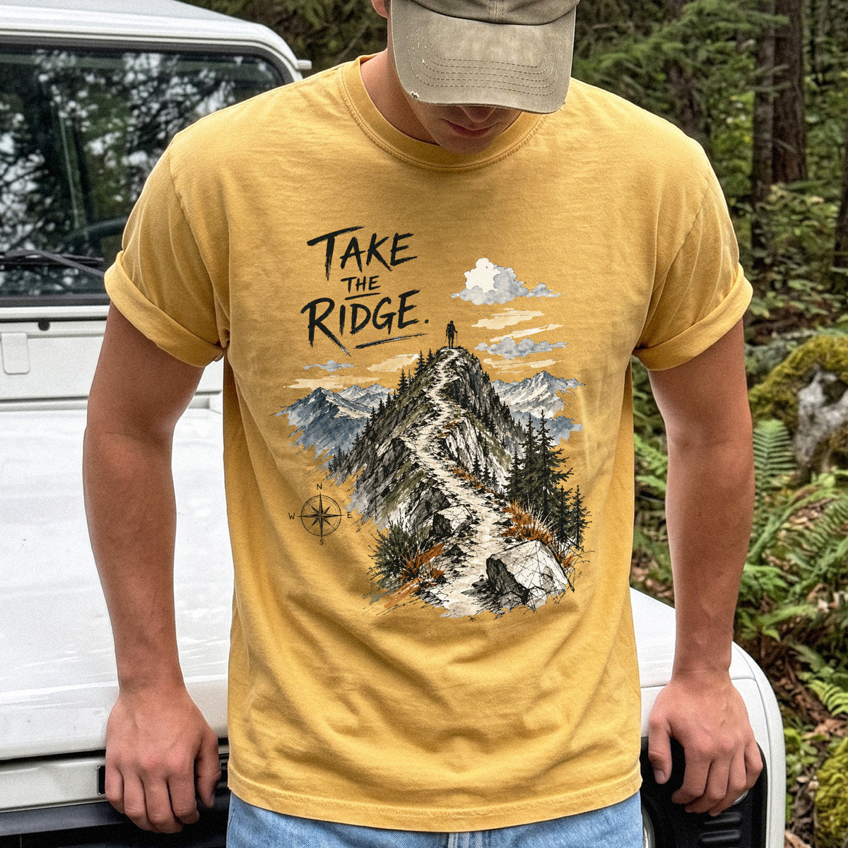 Take the Ridge Comfort Colors Shirt – Mountain Summit Hiking T-Shirt