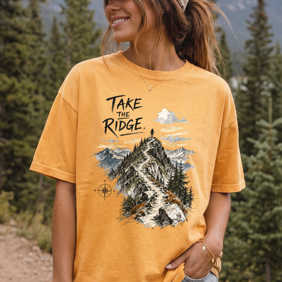 Take the Ridge Comfort Colors Shirt – Mountain Summit Hiking T-Shirt
