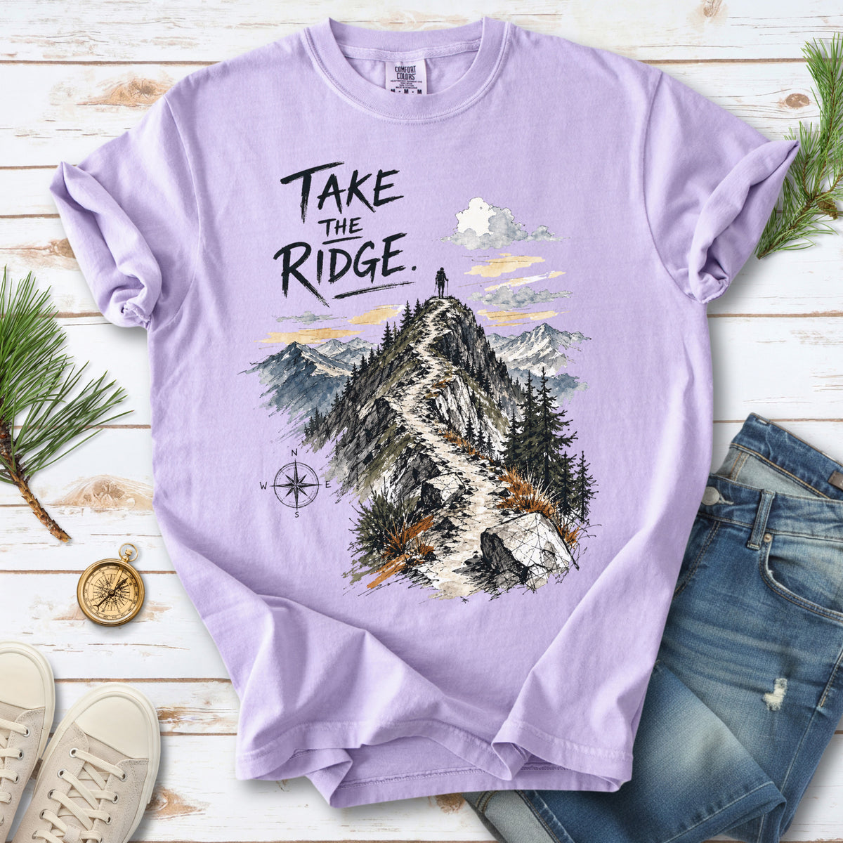 Take the Ridge Comfort Colors Shirt – Mountain Summit Hiking T-Shirt