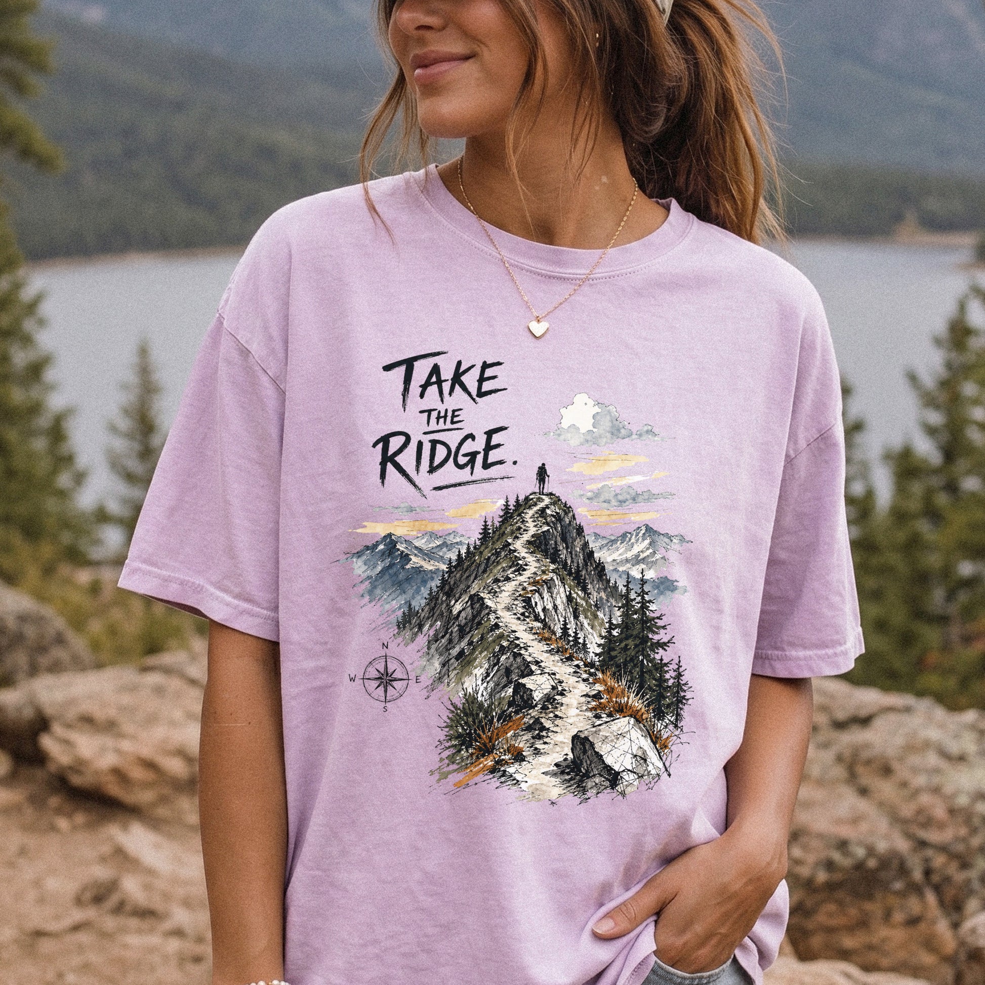 Take the Ridge Comfort Colors Shirt – Mountain Summit Hiking T-Shirt
