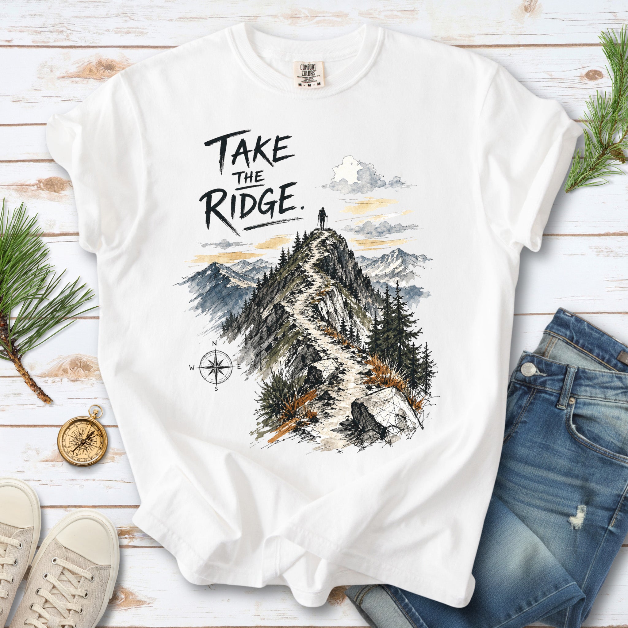 Take the Ridge Comfort Colors Shirt – Mountain Summit Hiking T-Shirt