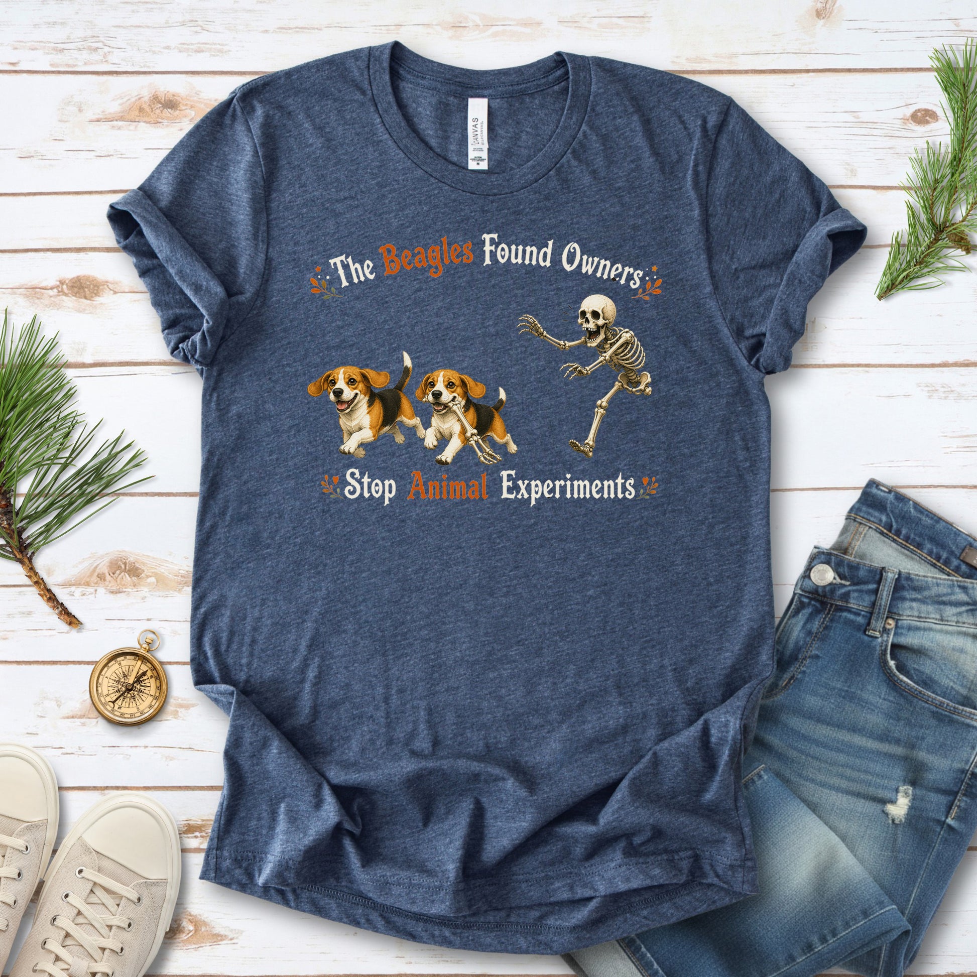 The Beagles Found Owners Stop Animal Experiments Halloween Rescue T-Shirt