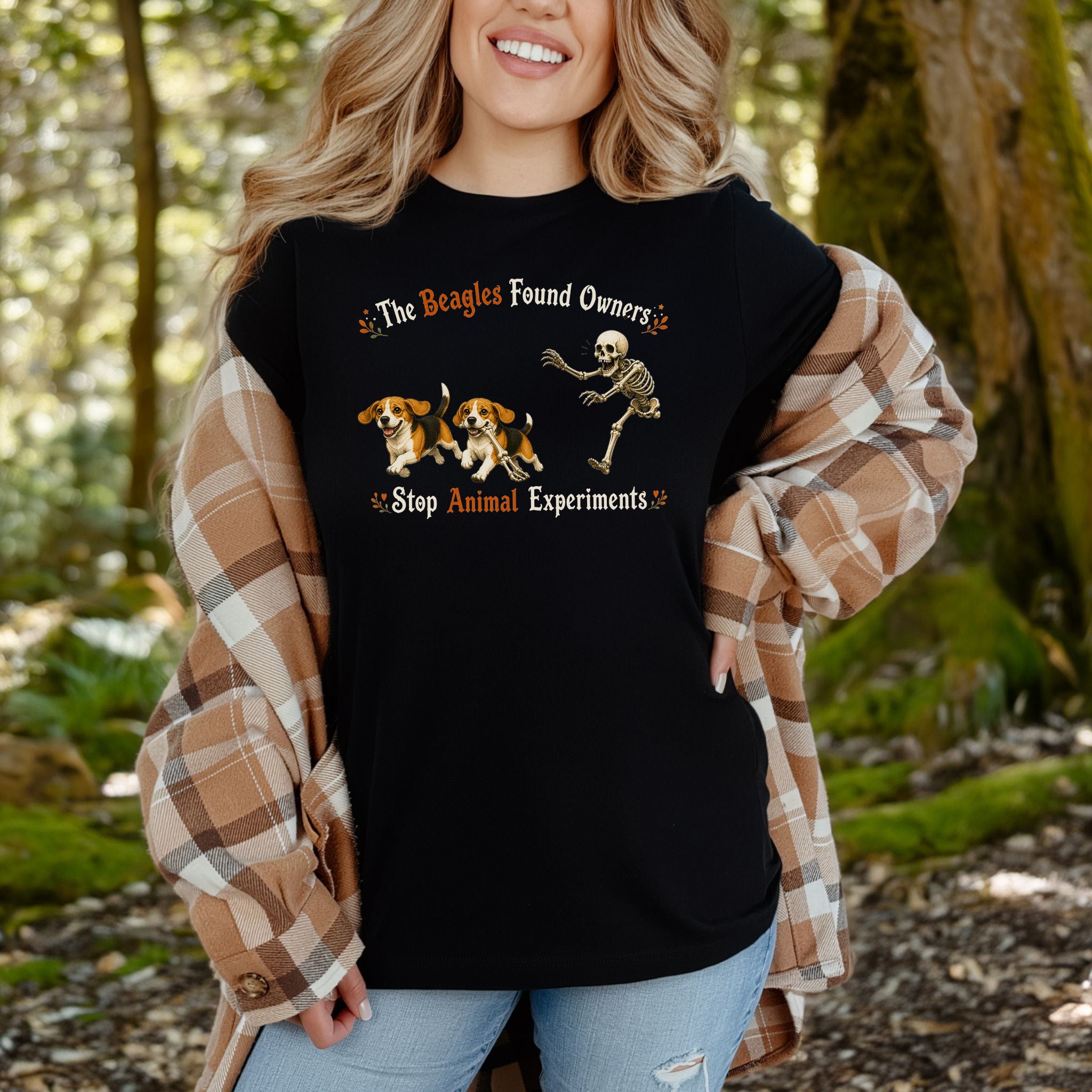 The Beagles Found Owners Stop Animal Experiments Halloween Rescue T-Shirt