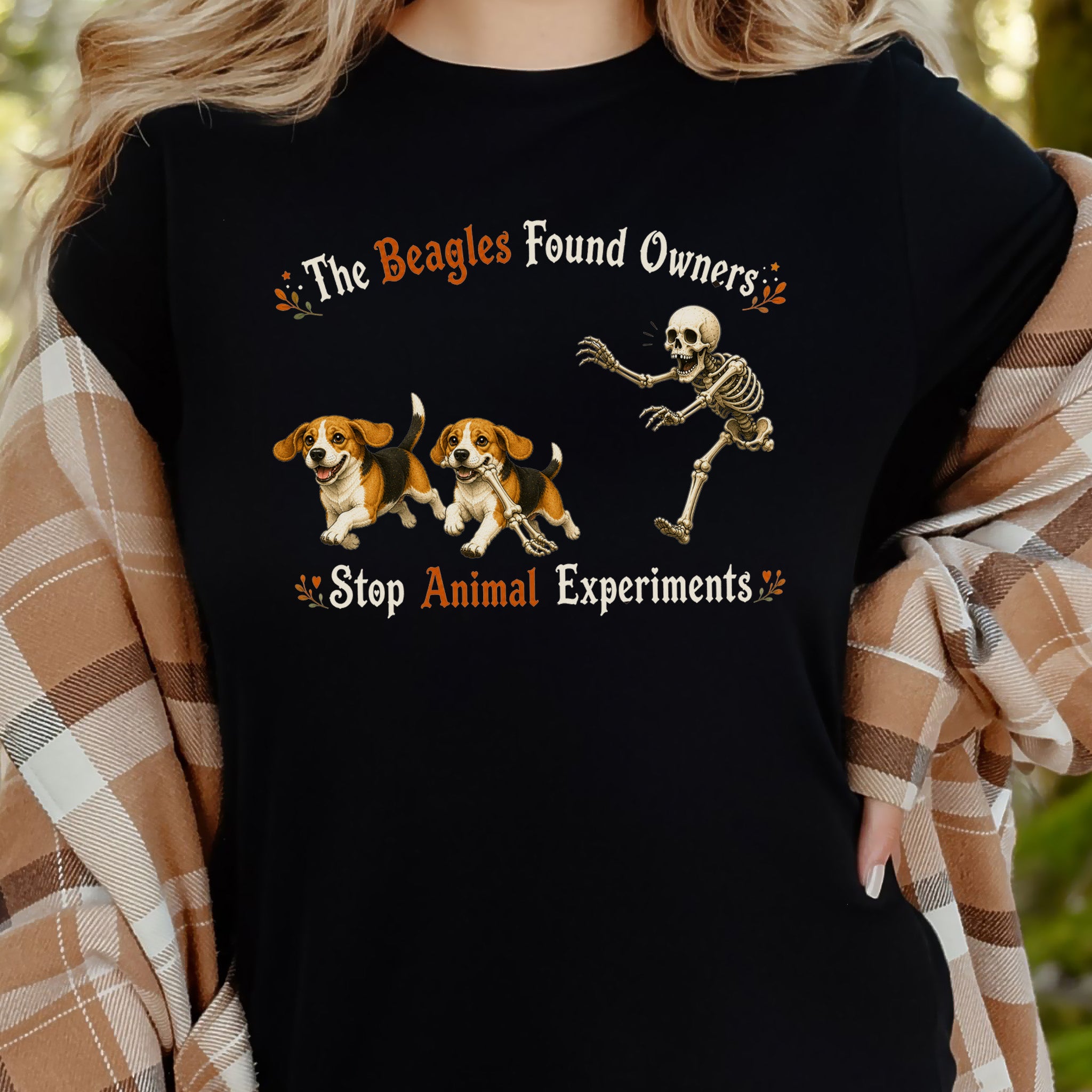 The Beagles Found Owners Stop Animal Experiments Halloween Rescue T-Shirt